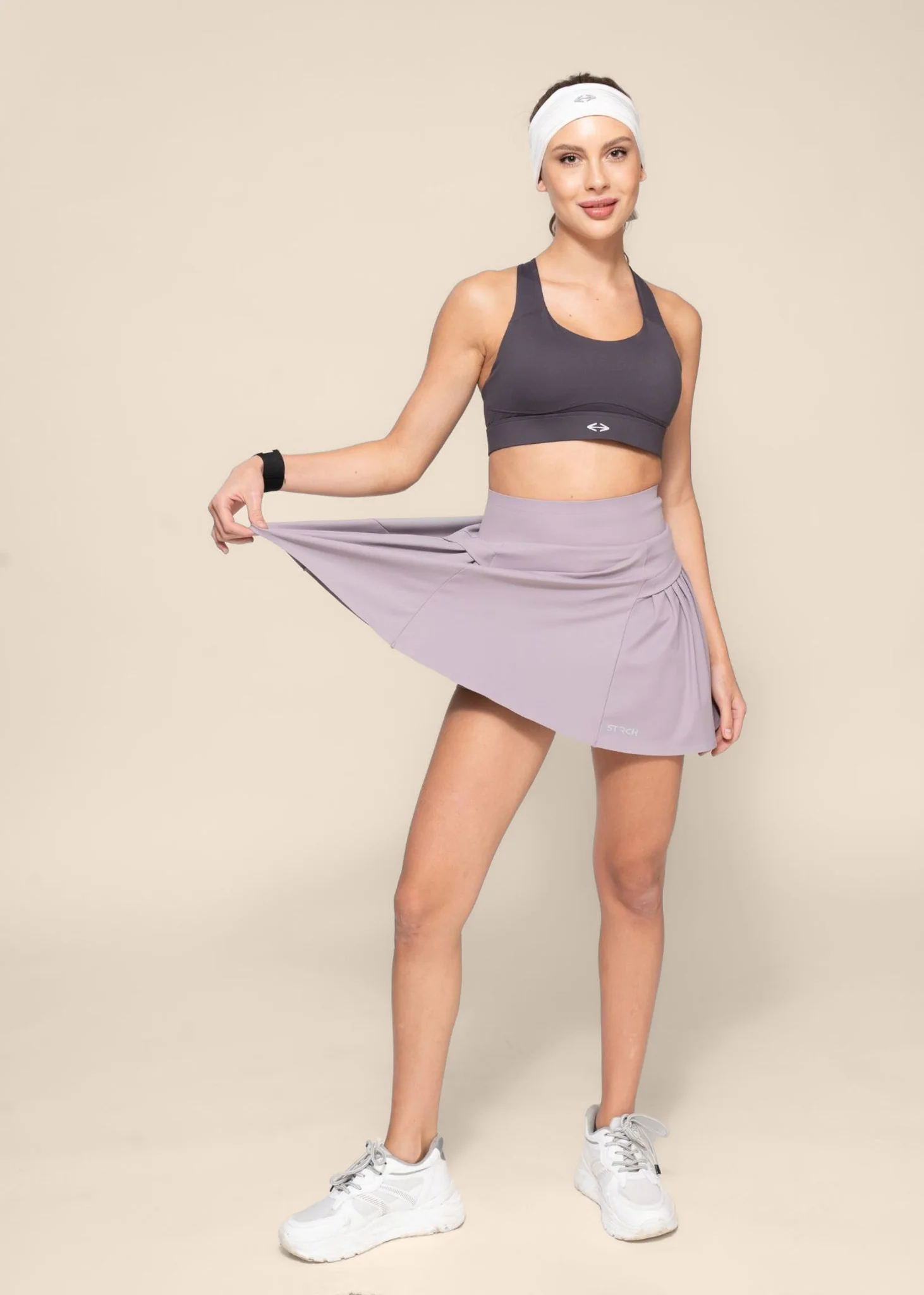 Women Pleated Skort - Purple - Image 5