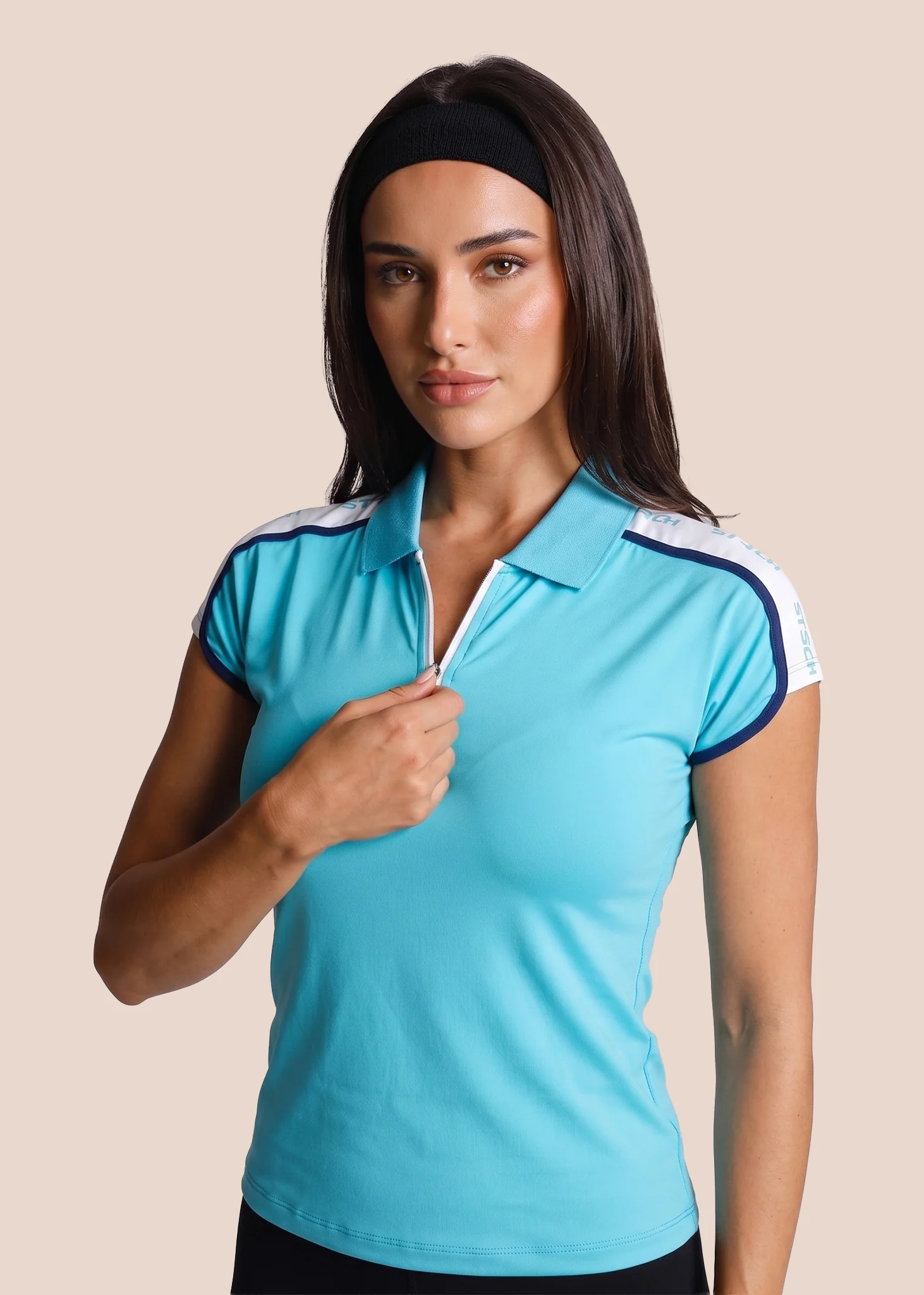 Classic Polo Tee - Cyan Blue - Image 3