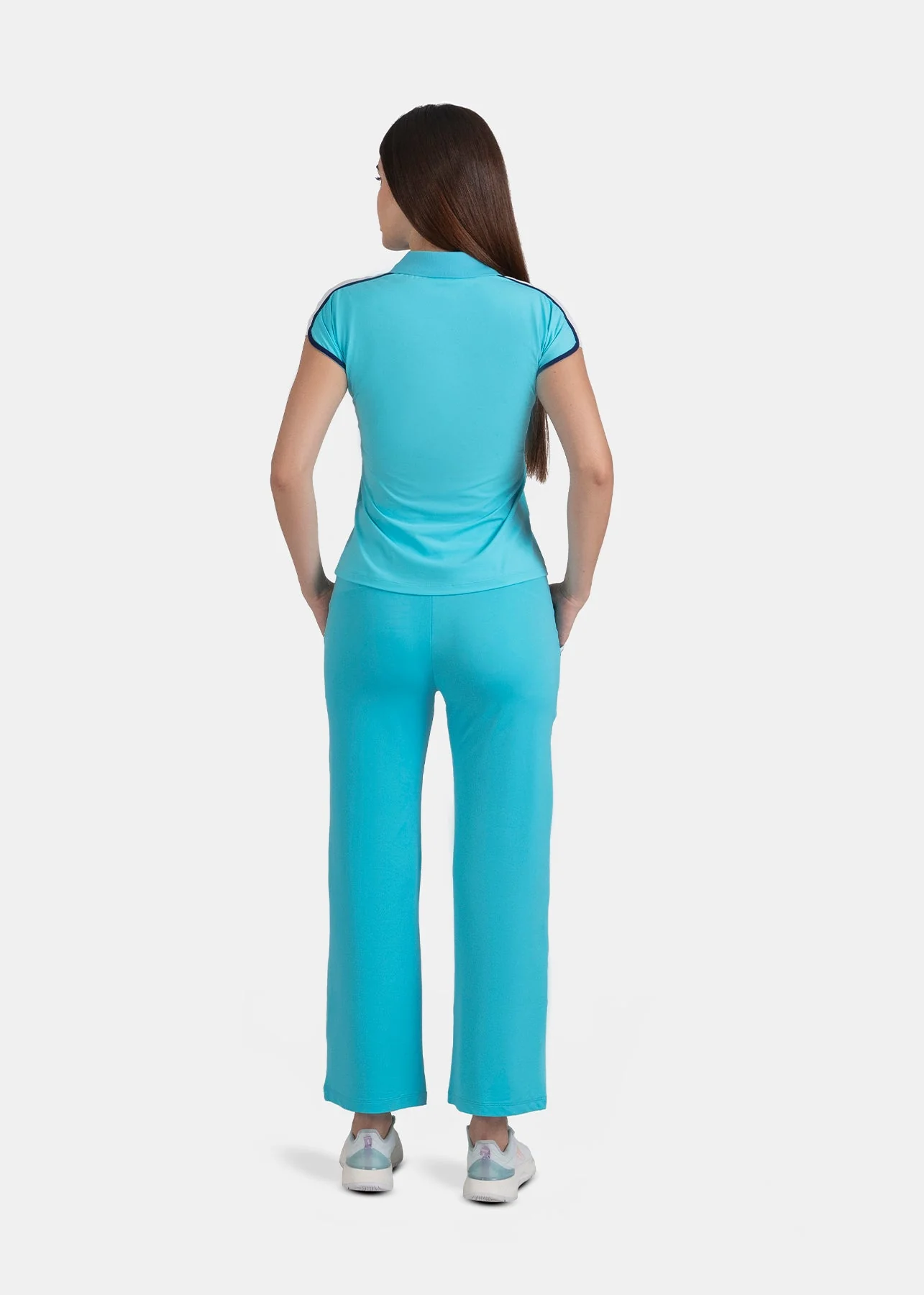 Classic Polo Tee - Cyan Blue - Image 4