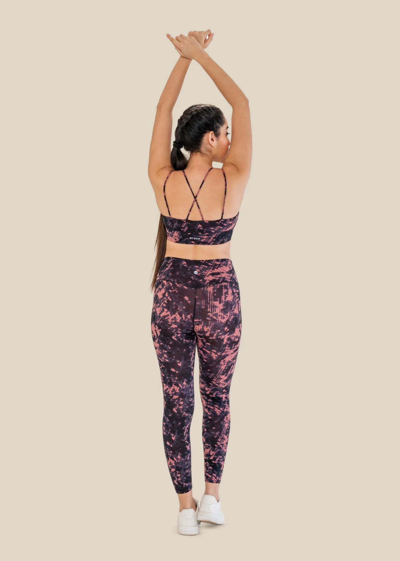 Low Impact Printed Sports Bra - Delicate Pink - Image 6