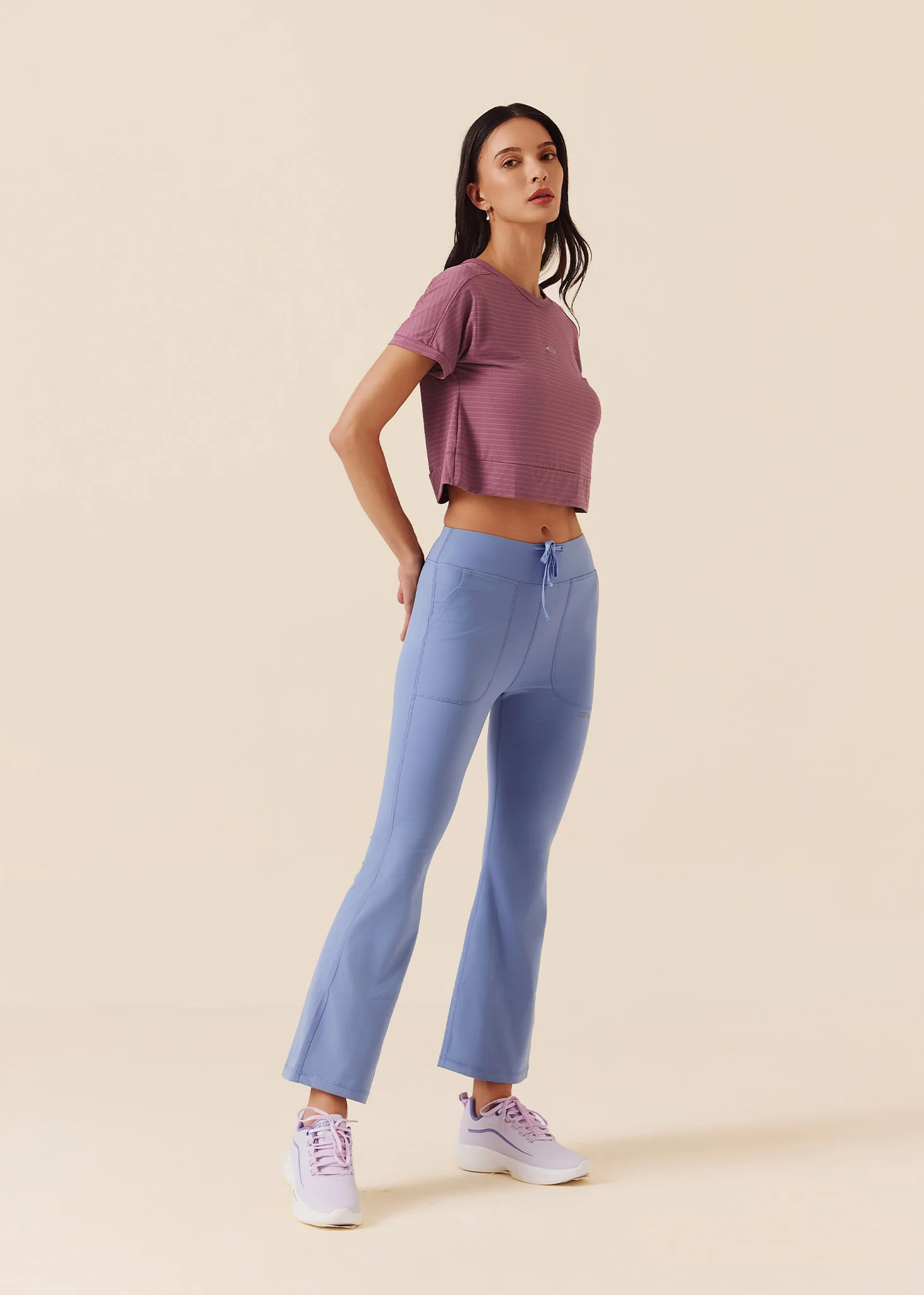 Women Quick Dry Workout Top - Grape Nector - Image 4