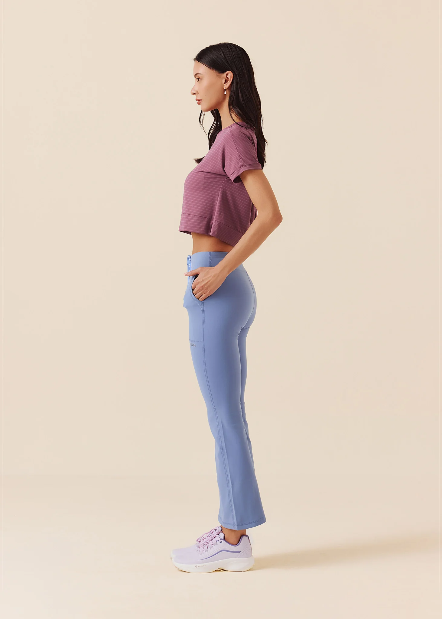 Women Quick Dry Workout Top - Grape Nector - Image 5