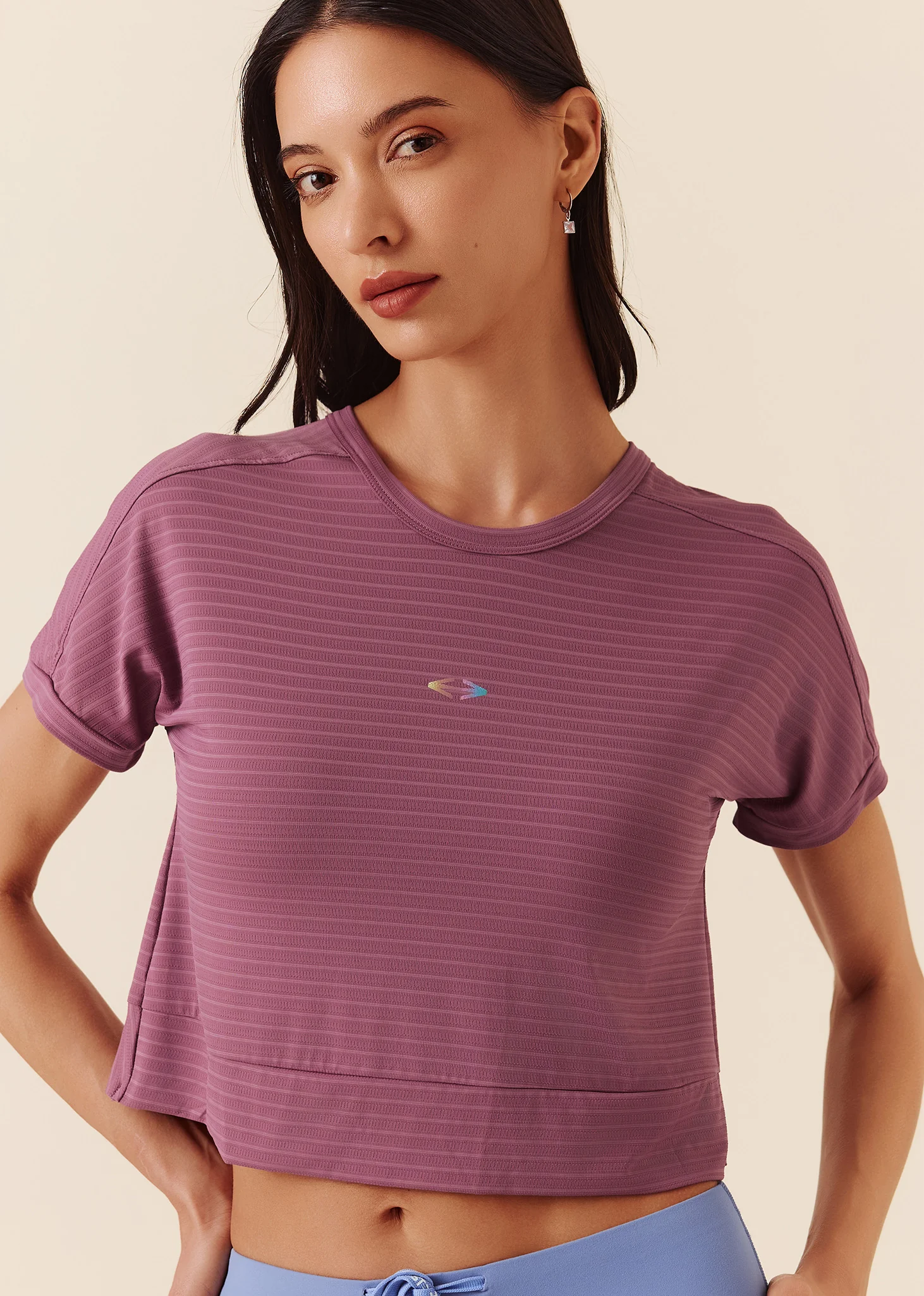 Women Quick Dry Workout Top - Grape Nector - Image 7