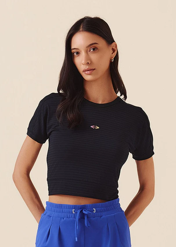 Women Quick Dry Workout Top - Jet Black