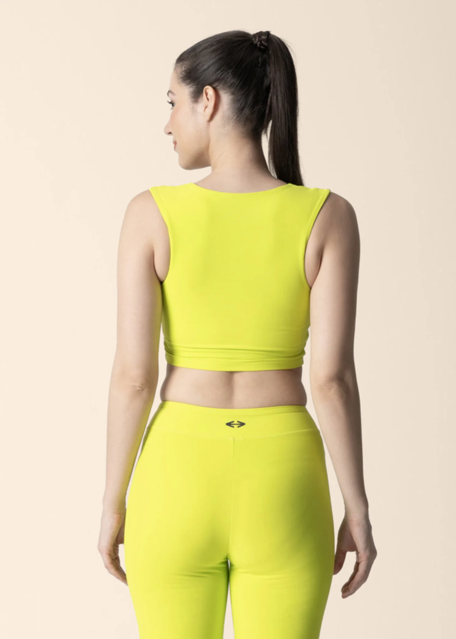 Women Reflective Gym Sports Bra - Neon Green - Image 5