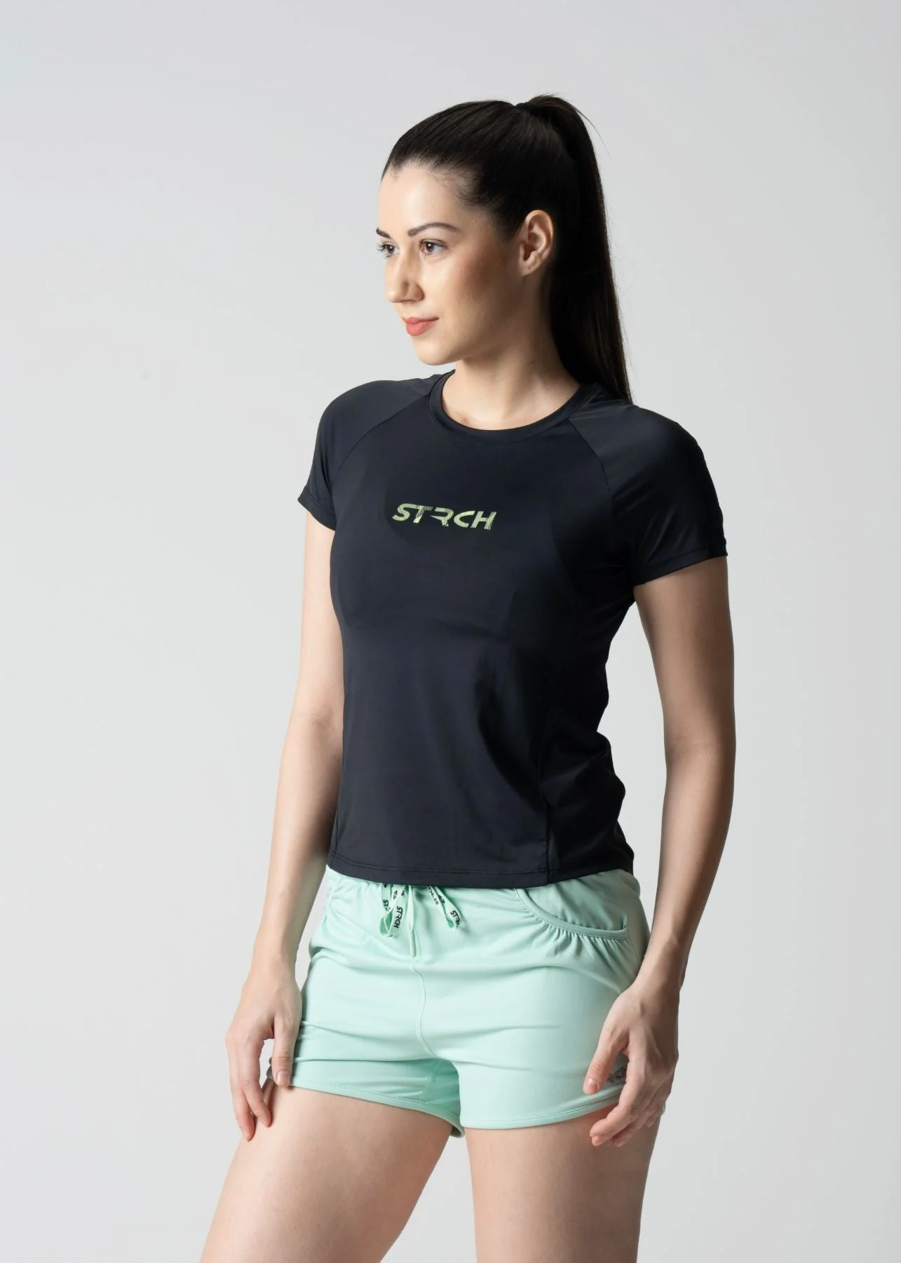 Women Running T Shirt - Black - Image 4