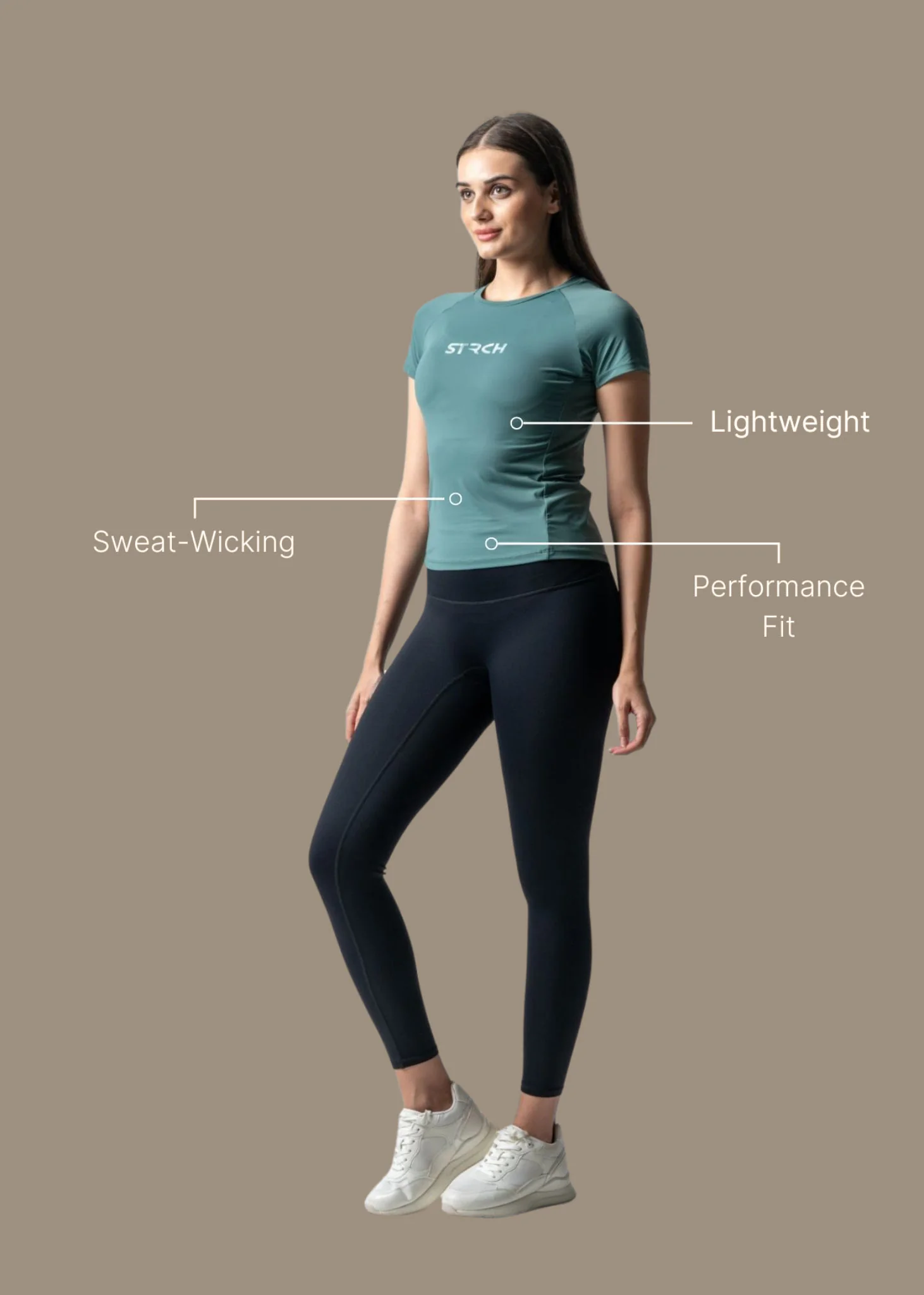 Women Running T Shirt - Pine - Image 3