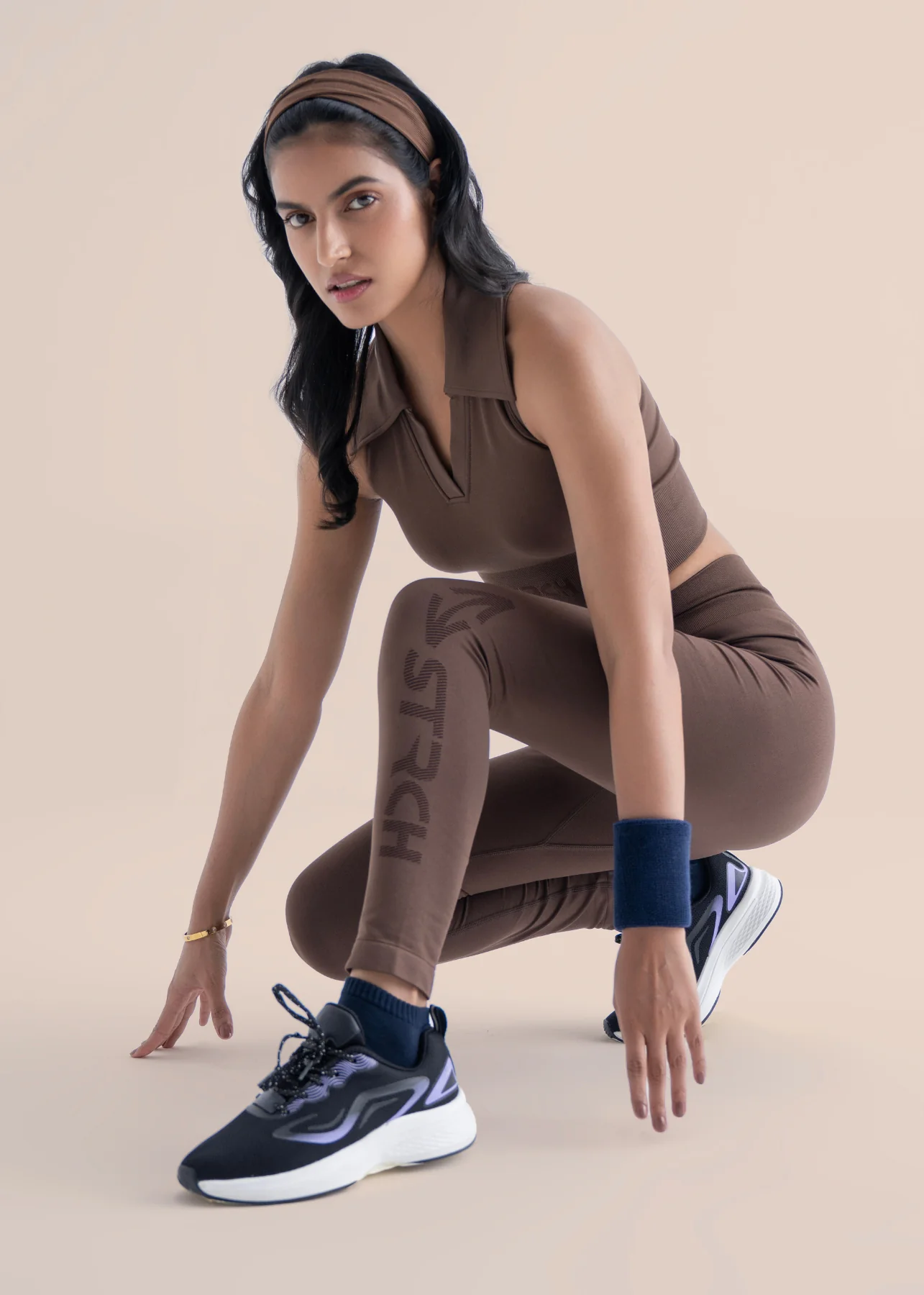 Seamless Workout Core leggings - Mocha Brown - Image 3