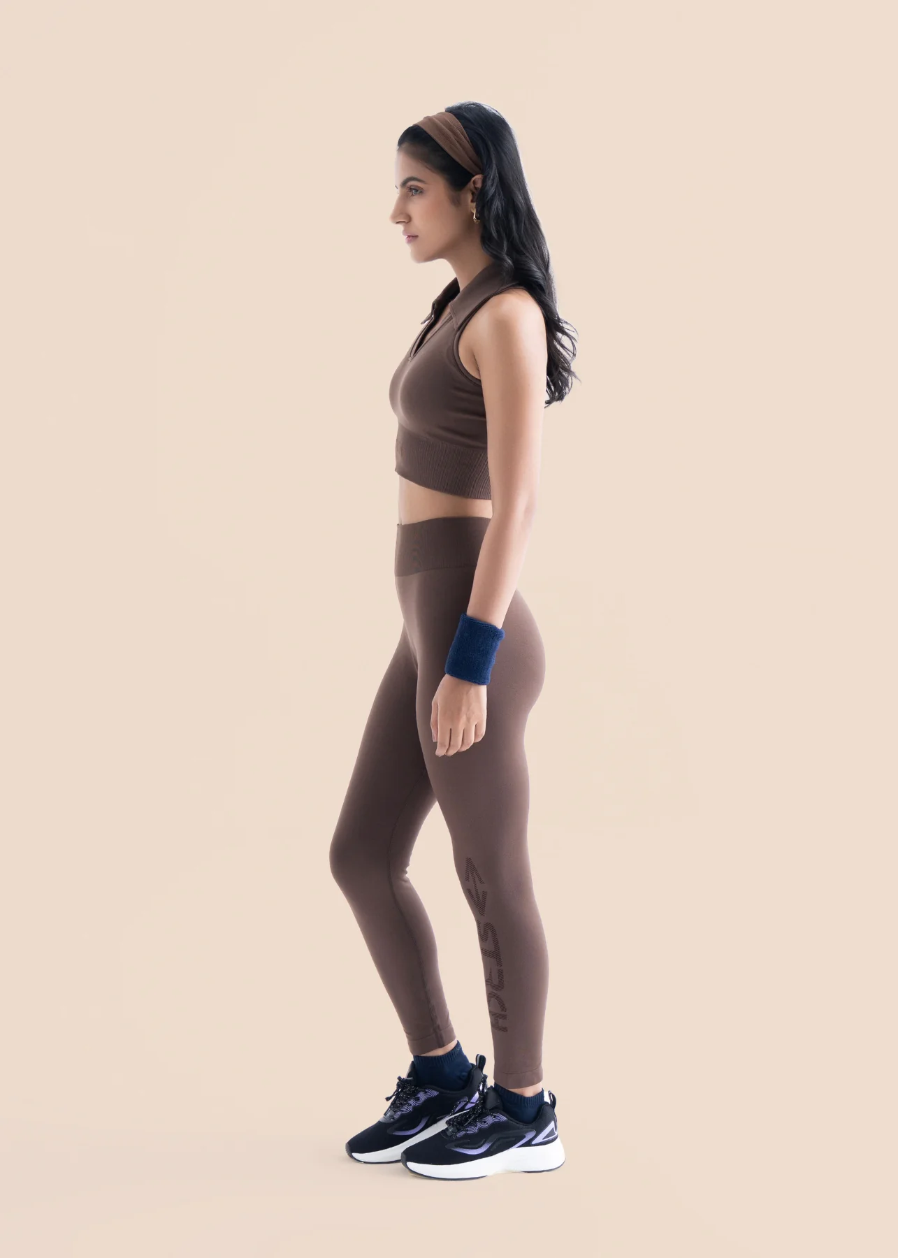 Seamless Workout Core leggings - Mocha Brown - Image 5