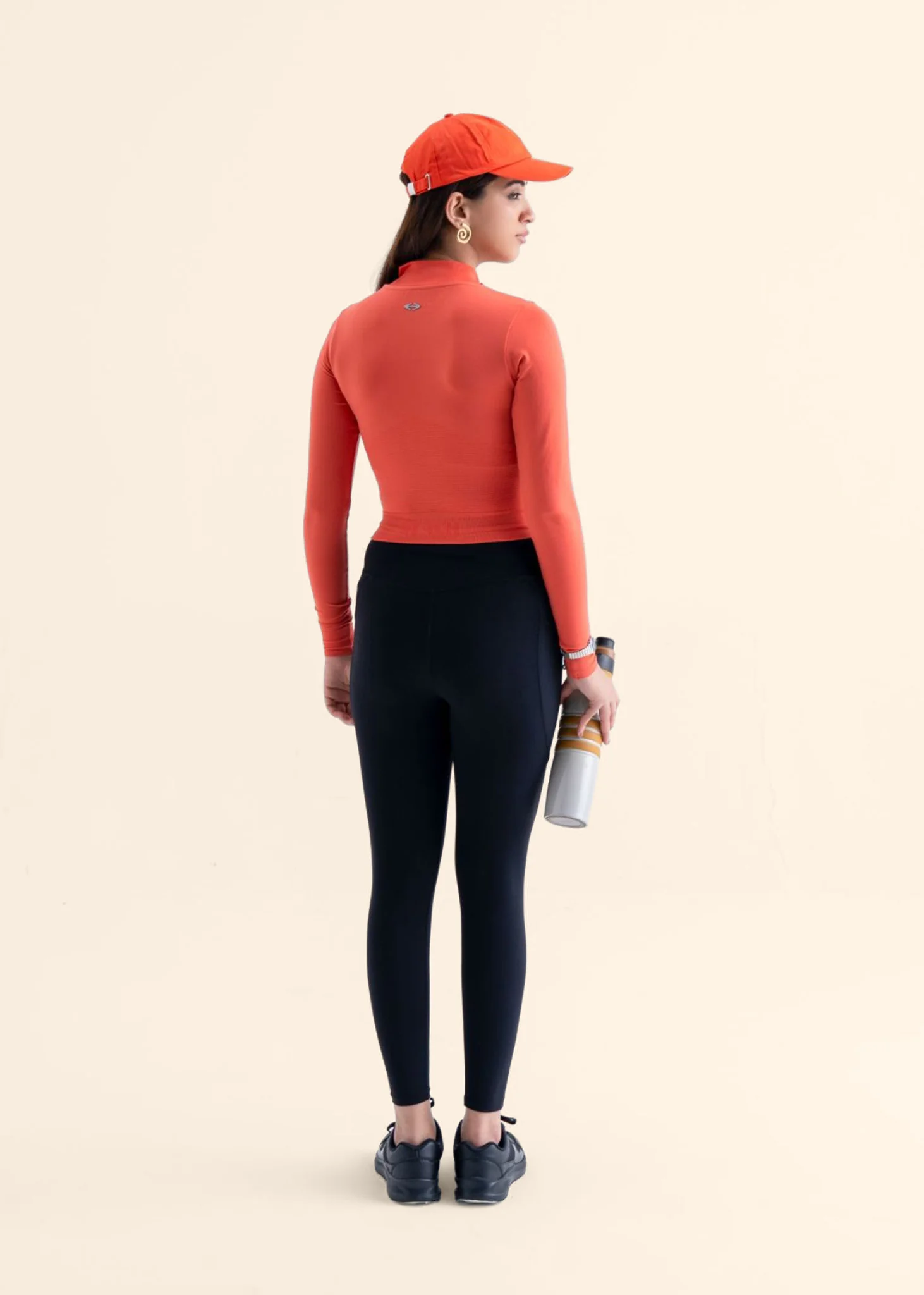 Women Seamless Crop Jacket - Coral - Image 5