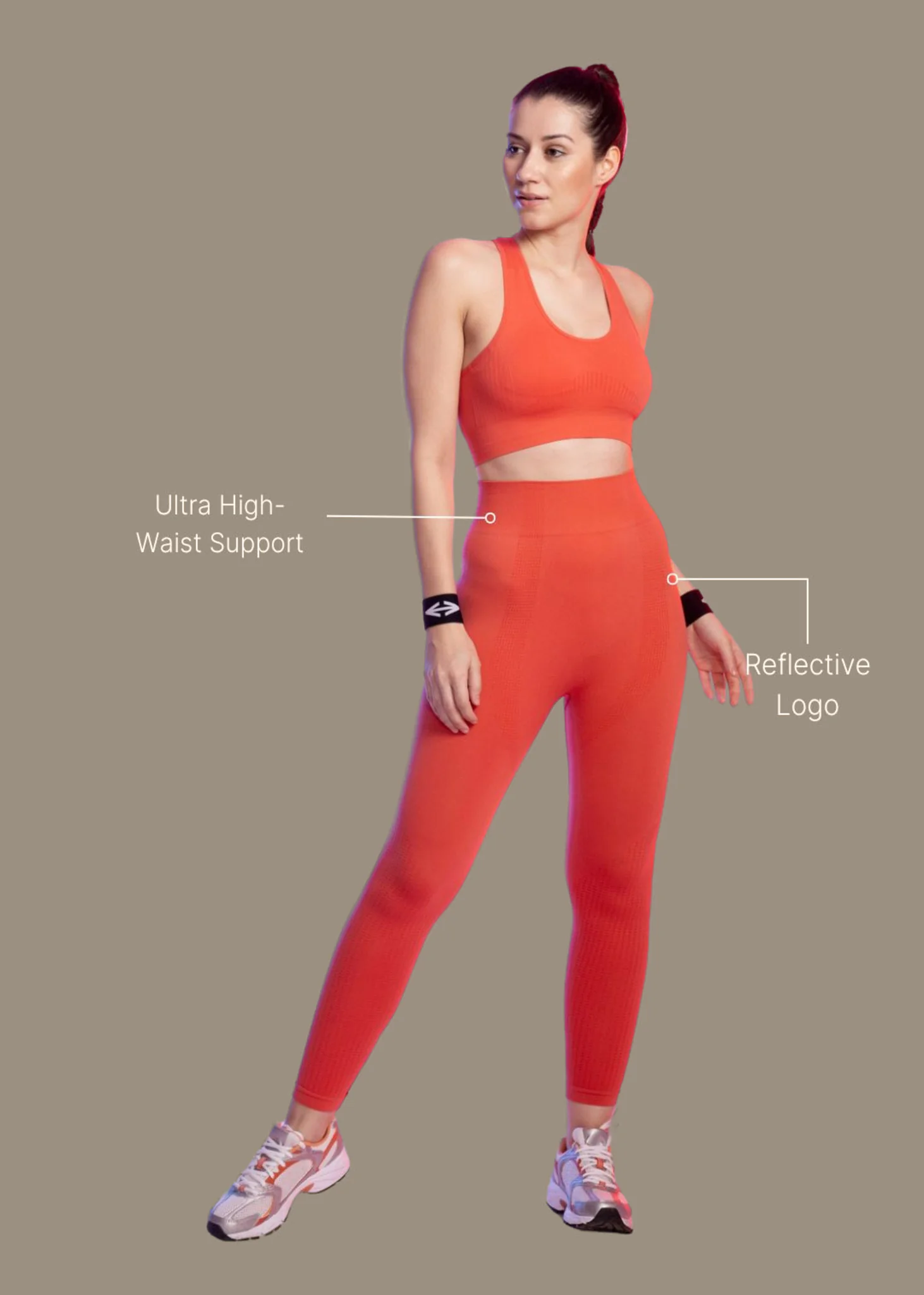 Strch Hyflo Seamless leggings - Coral - Image 3