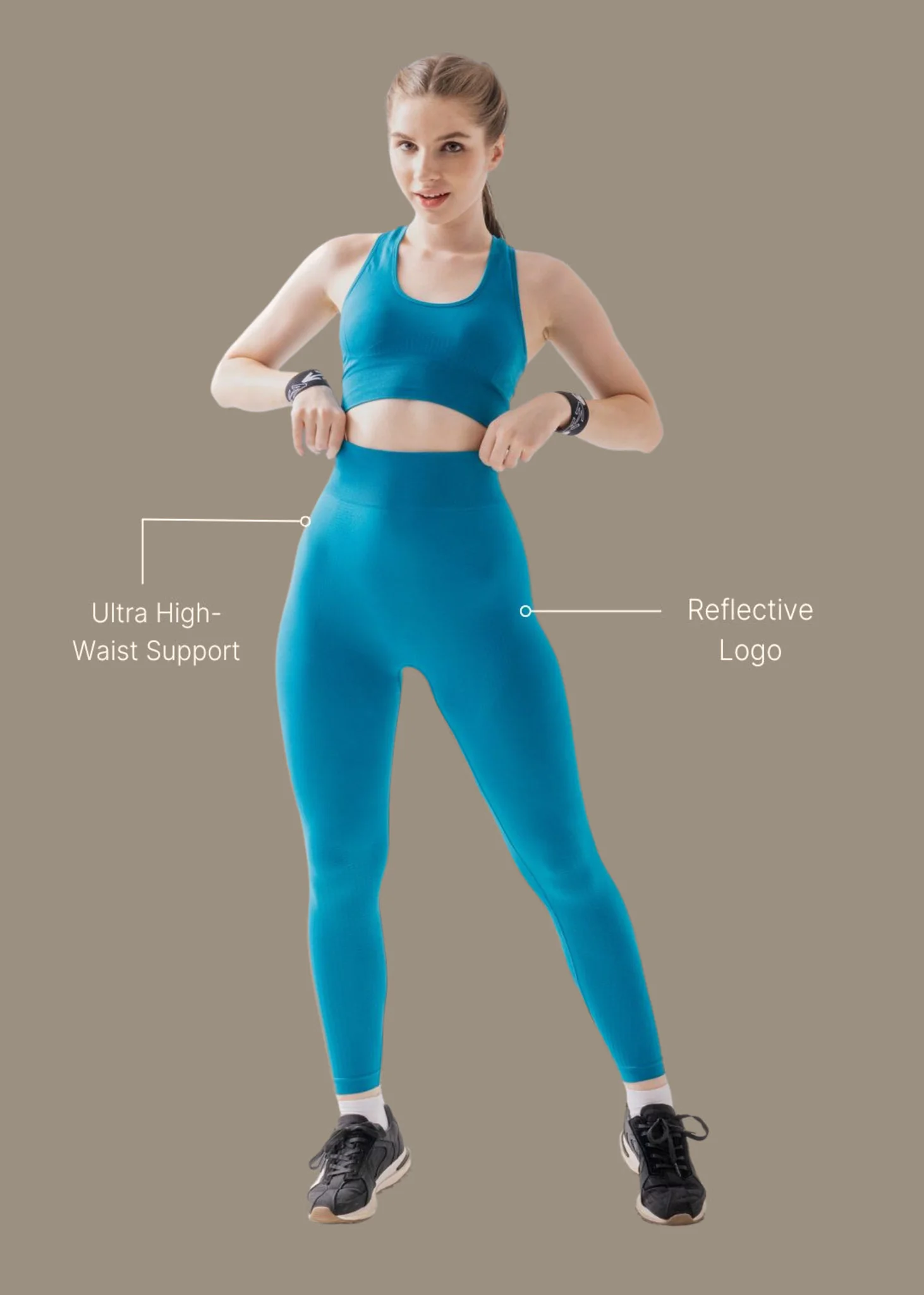 Strch Hyflo Seamless leggings - Teal - Image 3