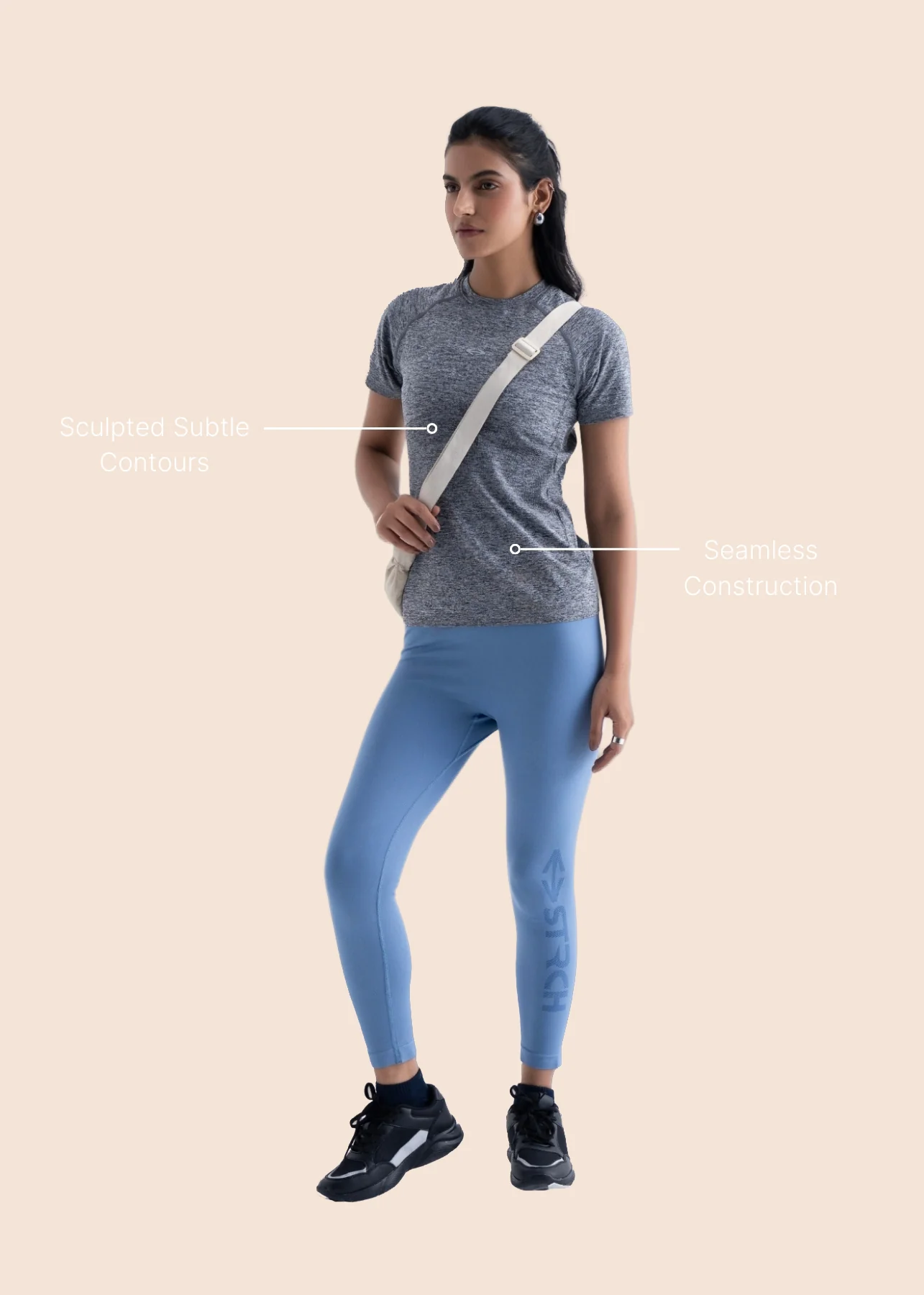 Seamless workout Regular Tee - Dark Grey - Image 3