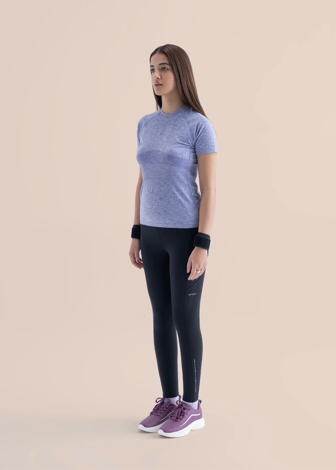 Seamless workout Regular Tee - Light Purple - Image 2