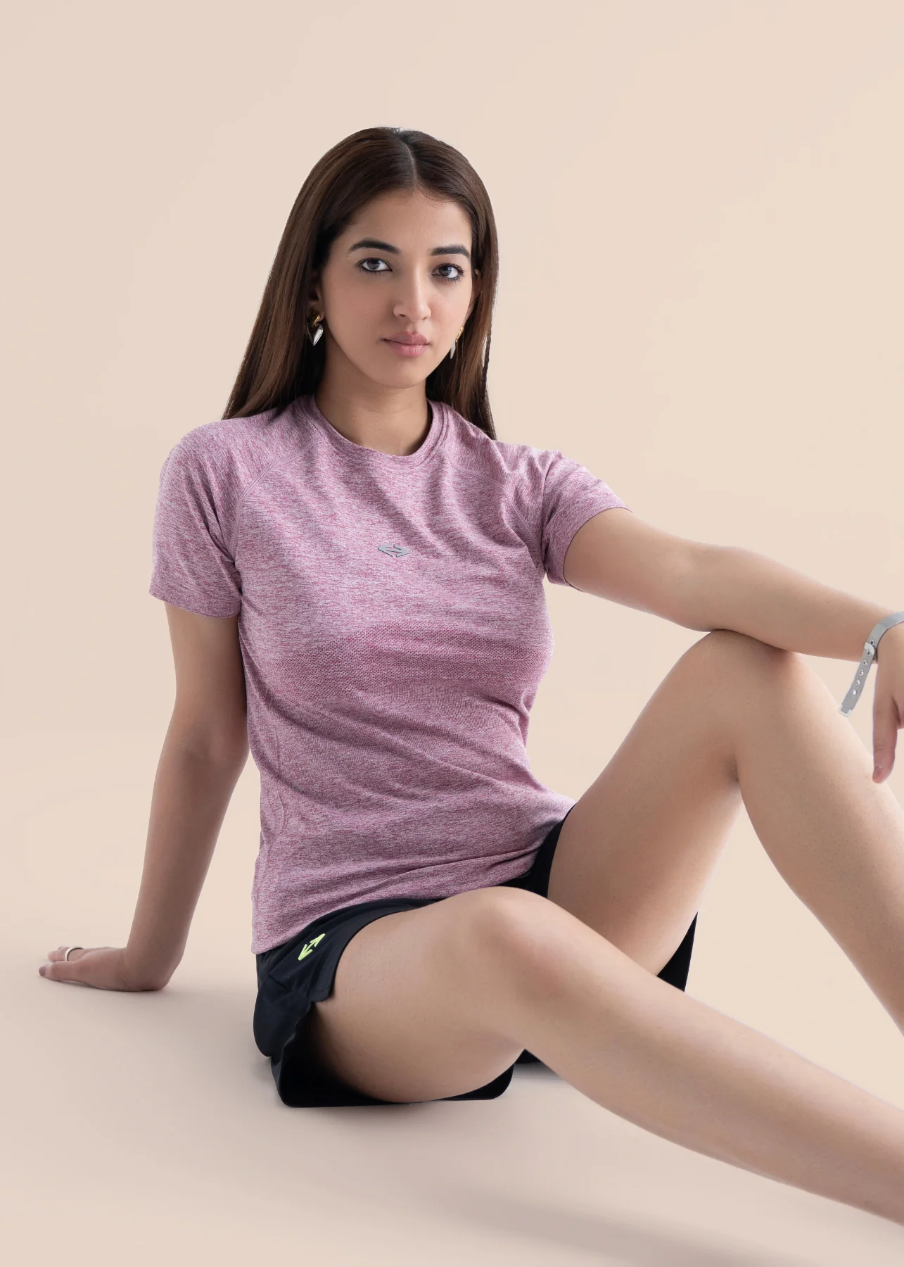 Seamless workout Regular Tee - Rose - Image 4