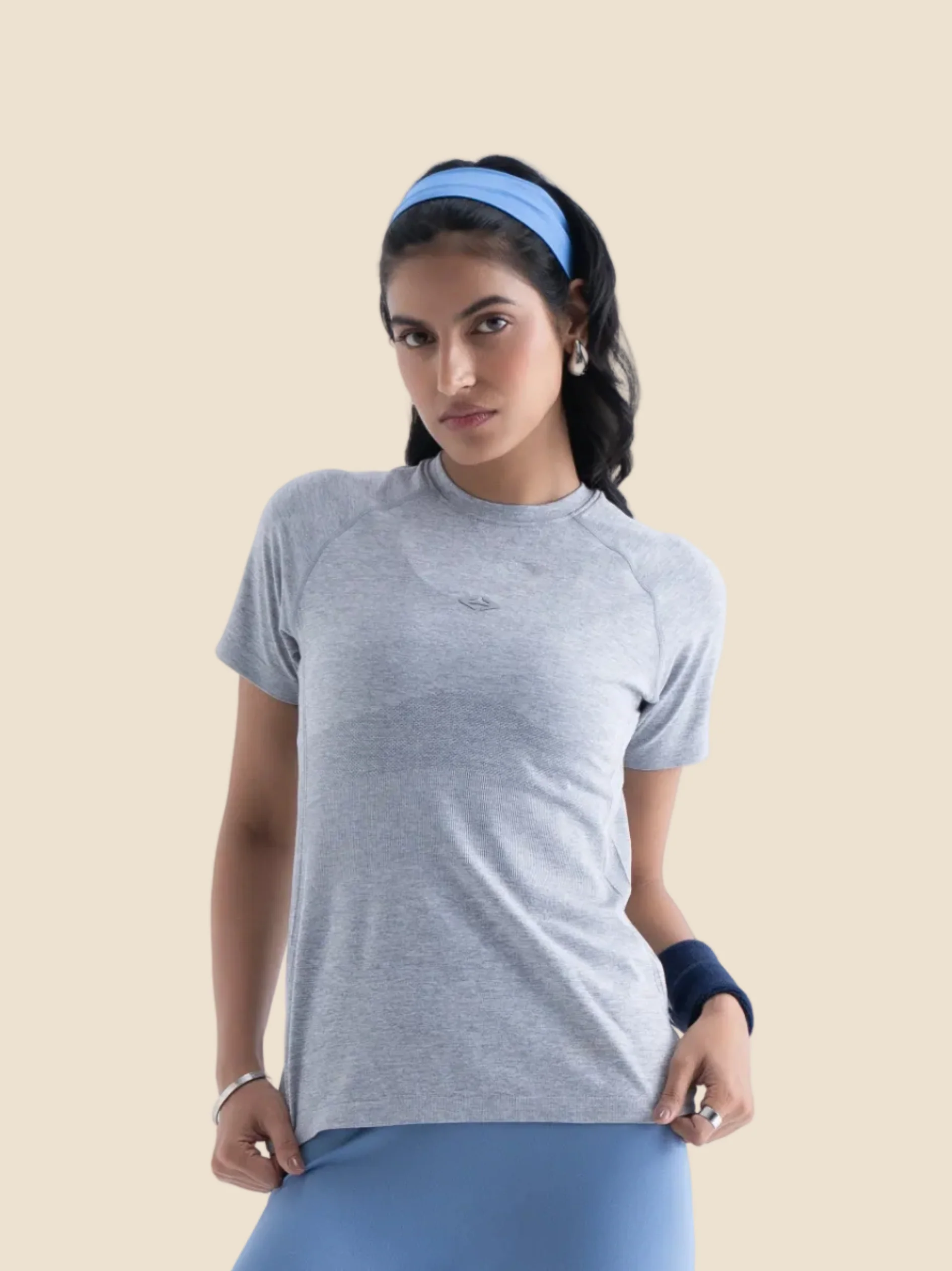 Seamless workout Regular Tee - Ultimate Grey