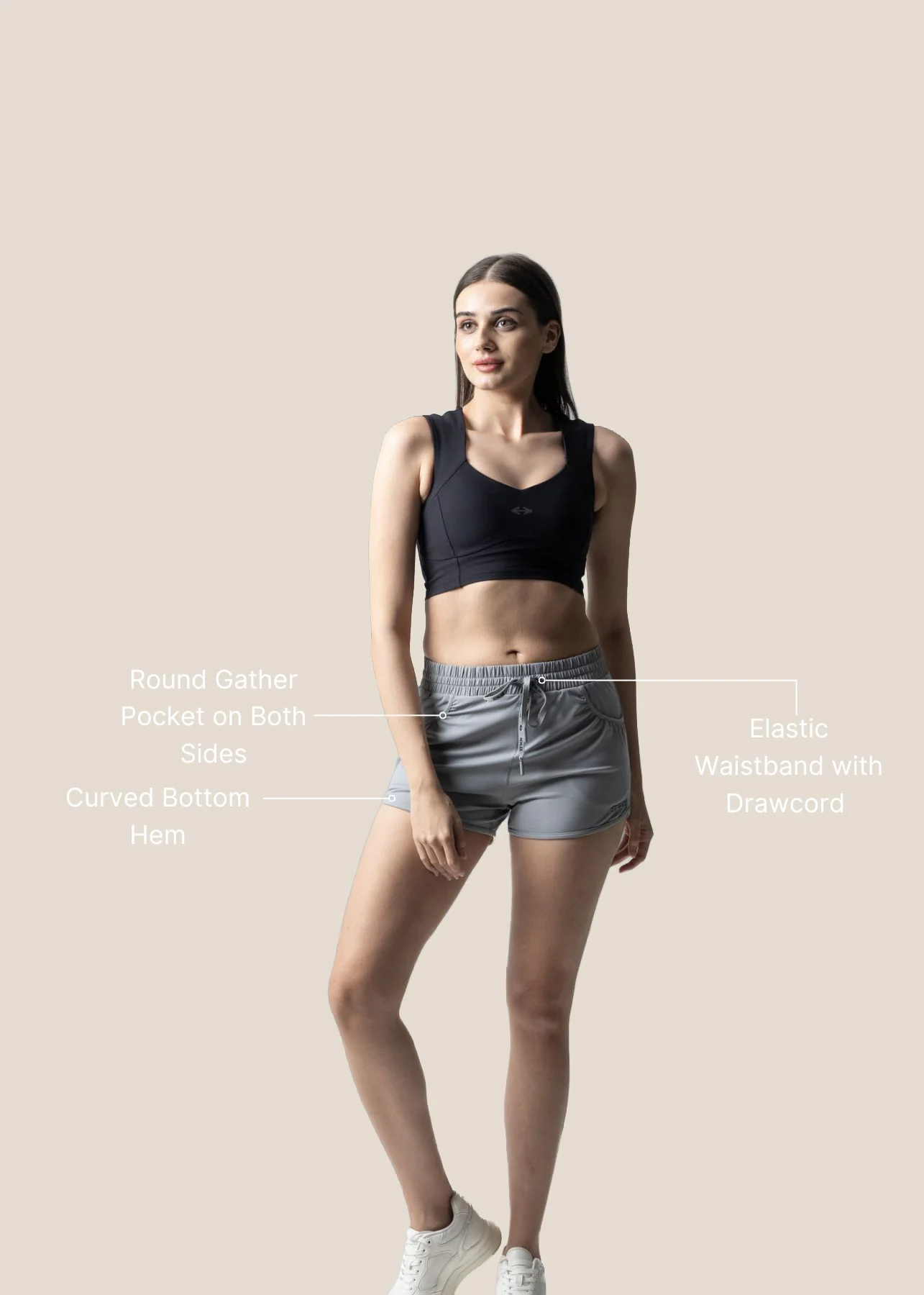 StrchFlex Fitted Shorts - Ice Grey - Image 3