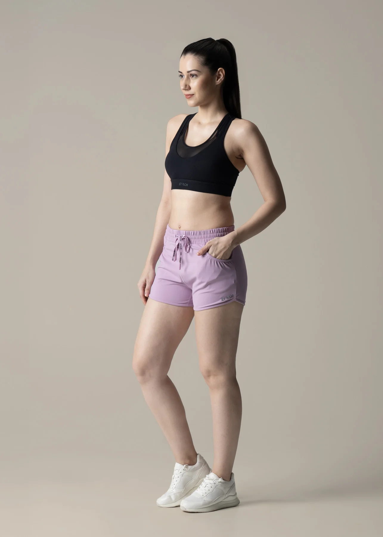 StrchFlex Fitted Shorts - Lavendar - Image 7