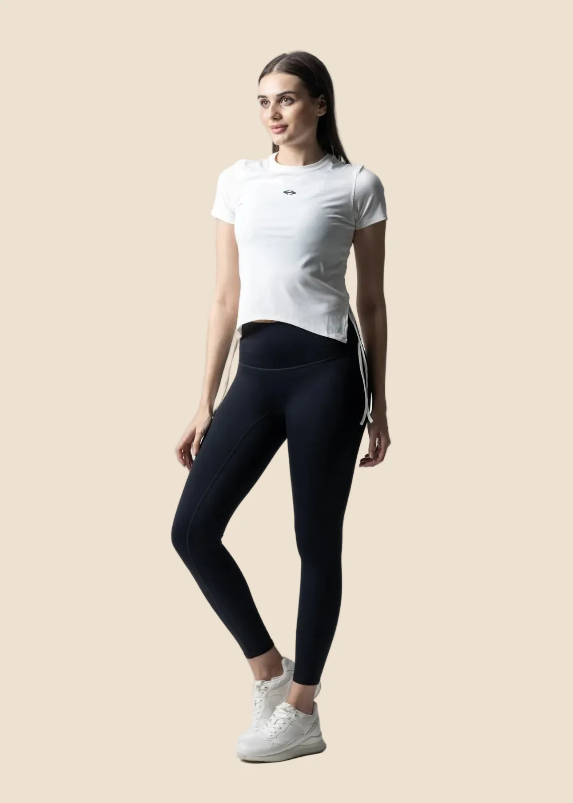 Women Side Tie Crop Top - White