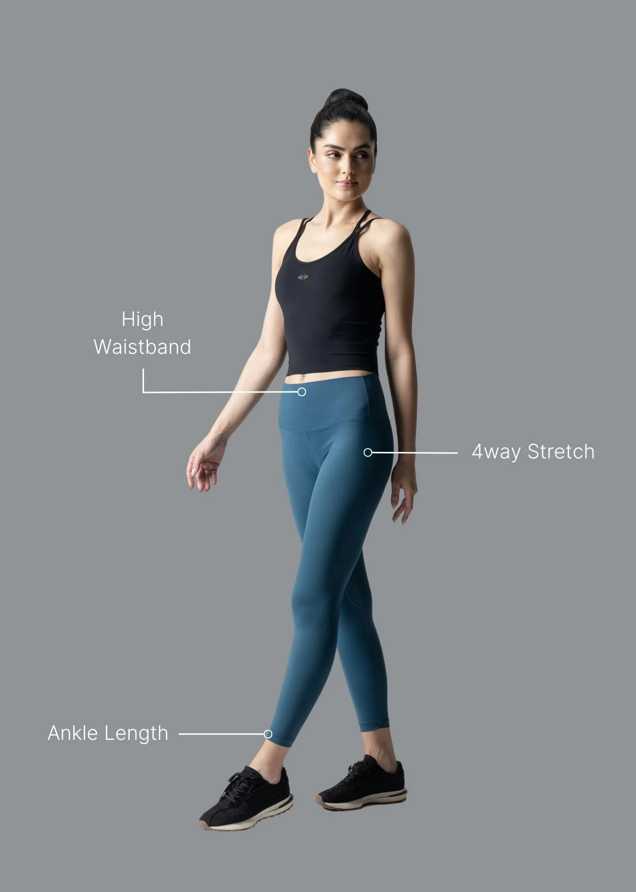 Women Slim Fit Leggings - Indigo Dye - Image 3