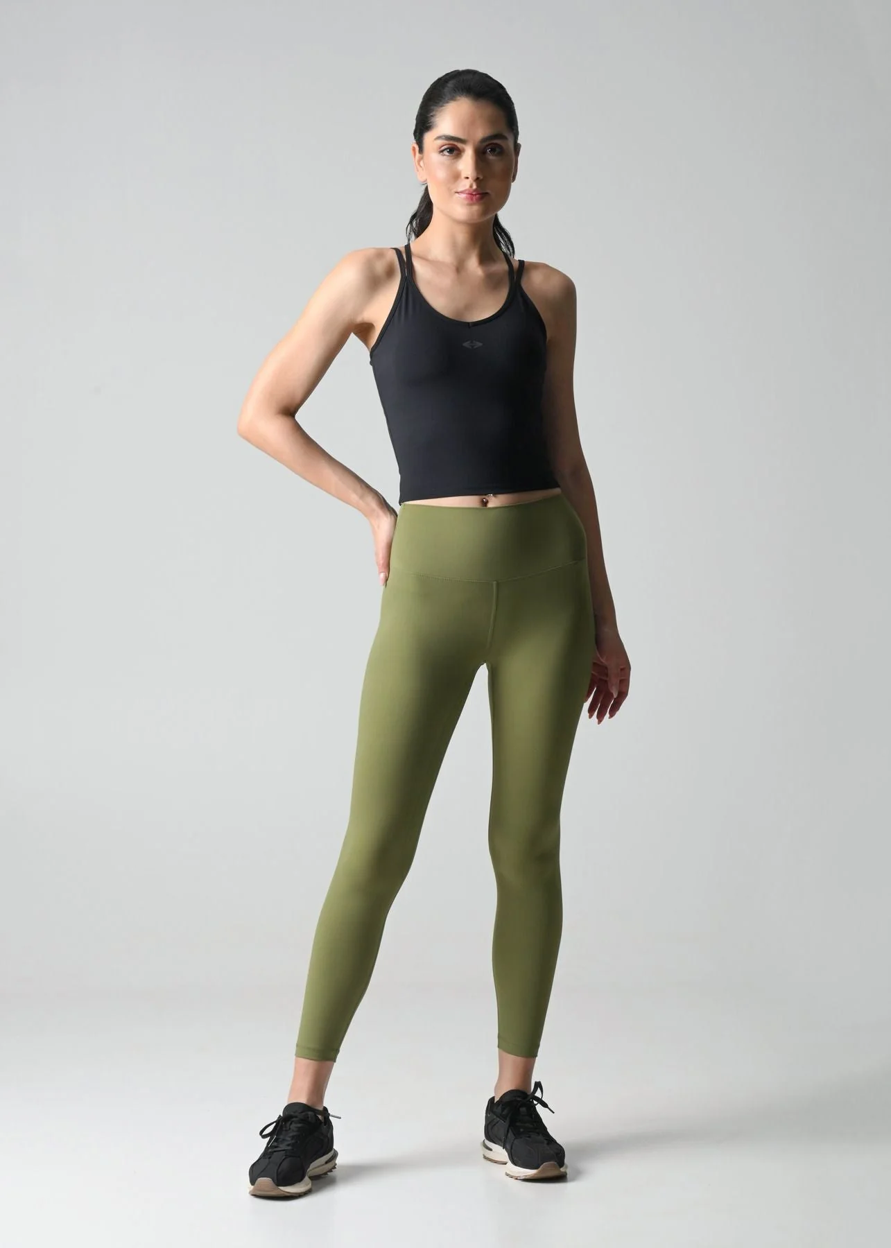 Women Slim Fit Leggings - Olive - Image 3