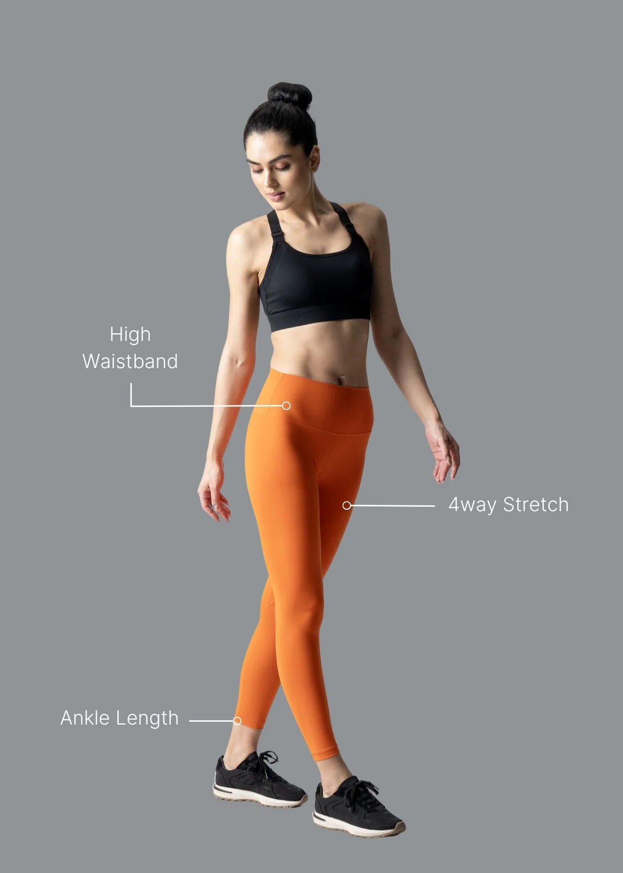 Women Slim Fit Leggings - Orange - Image 2