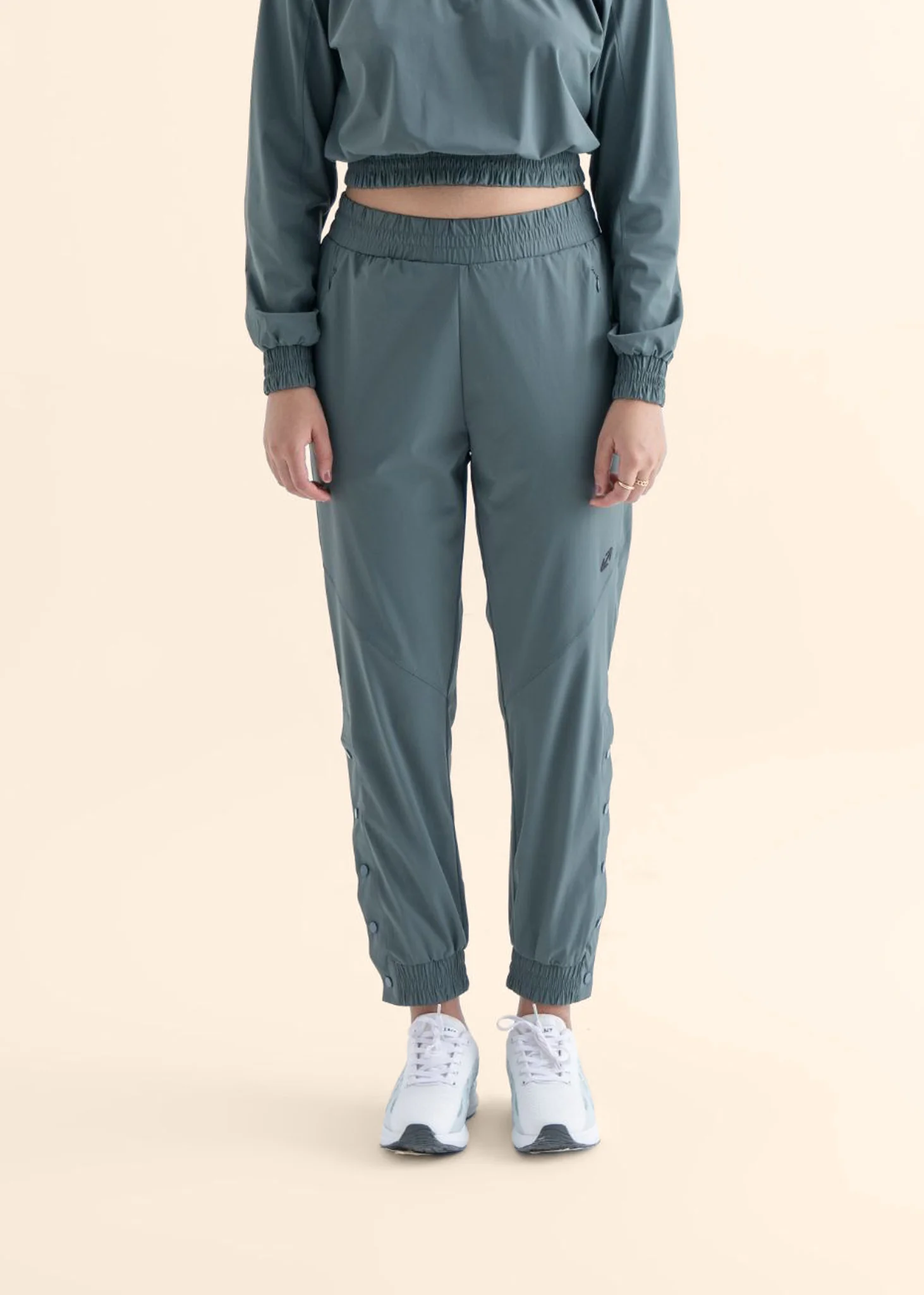 Play Core Snap Botton Track Pants - Balsam Green