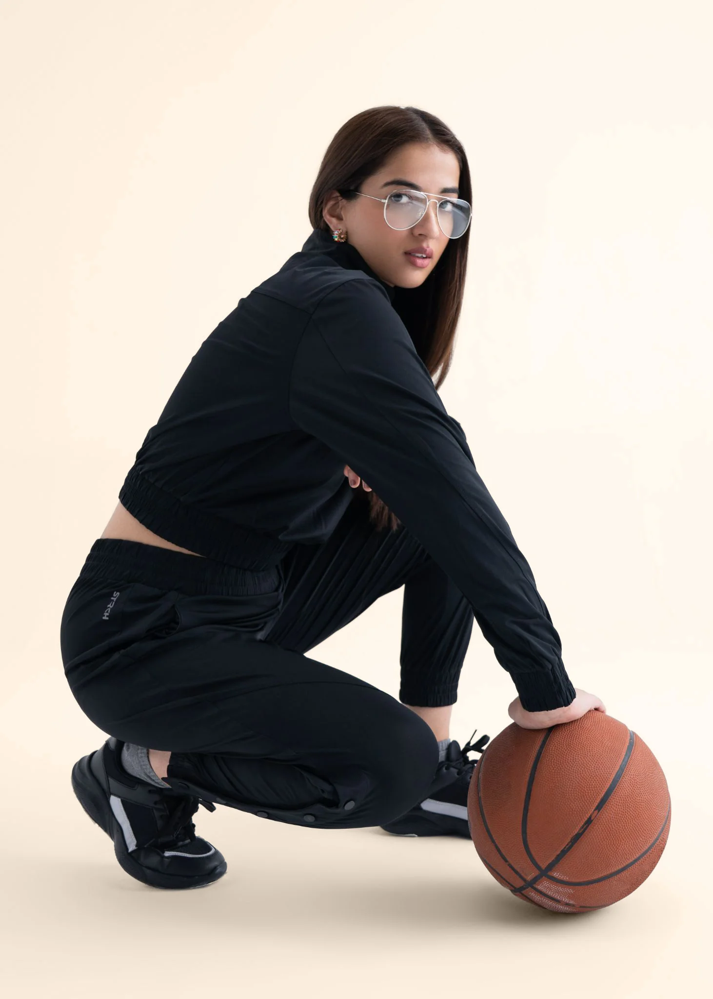 Play Core Snap Botton Track Pants - Black - Image 2