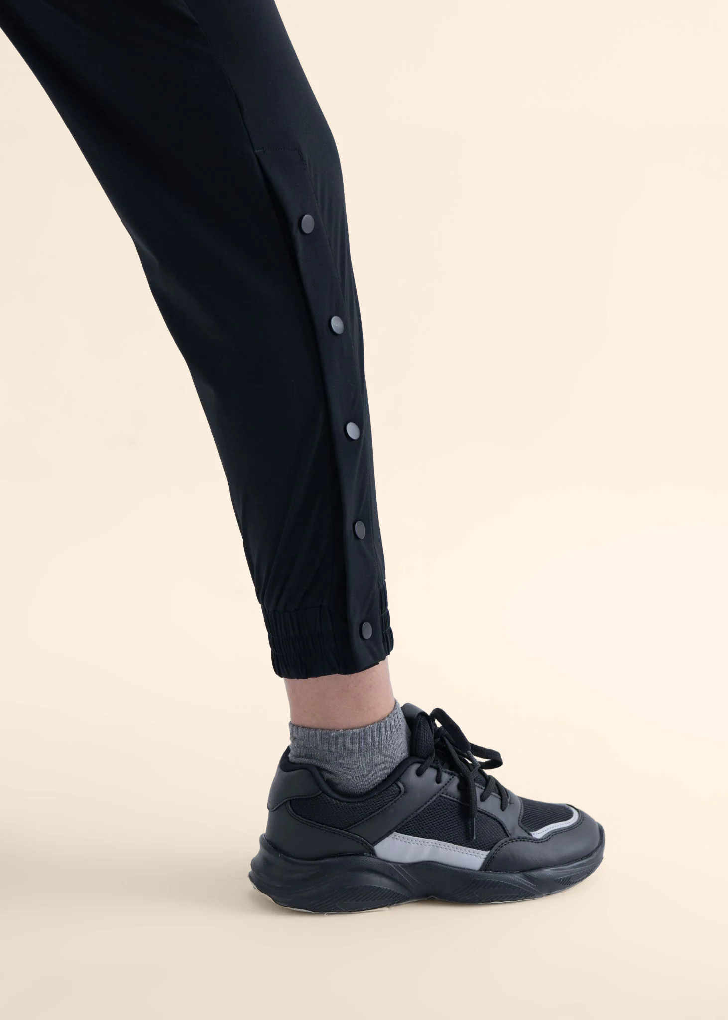 Play Core Snap Botton Track Pants - Black - Image 8