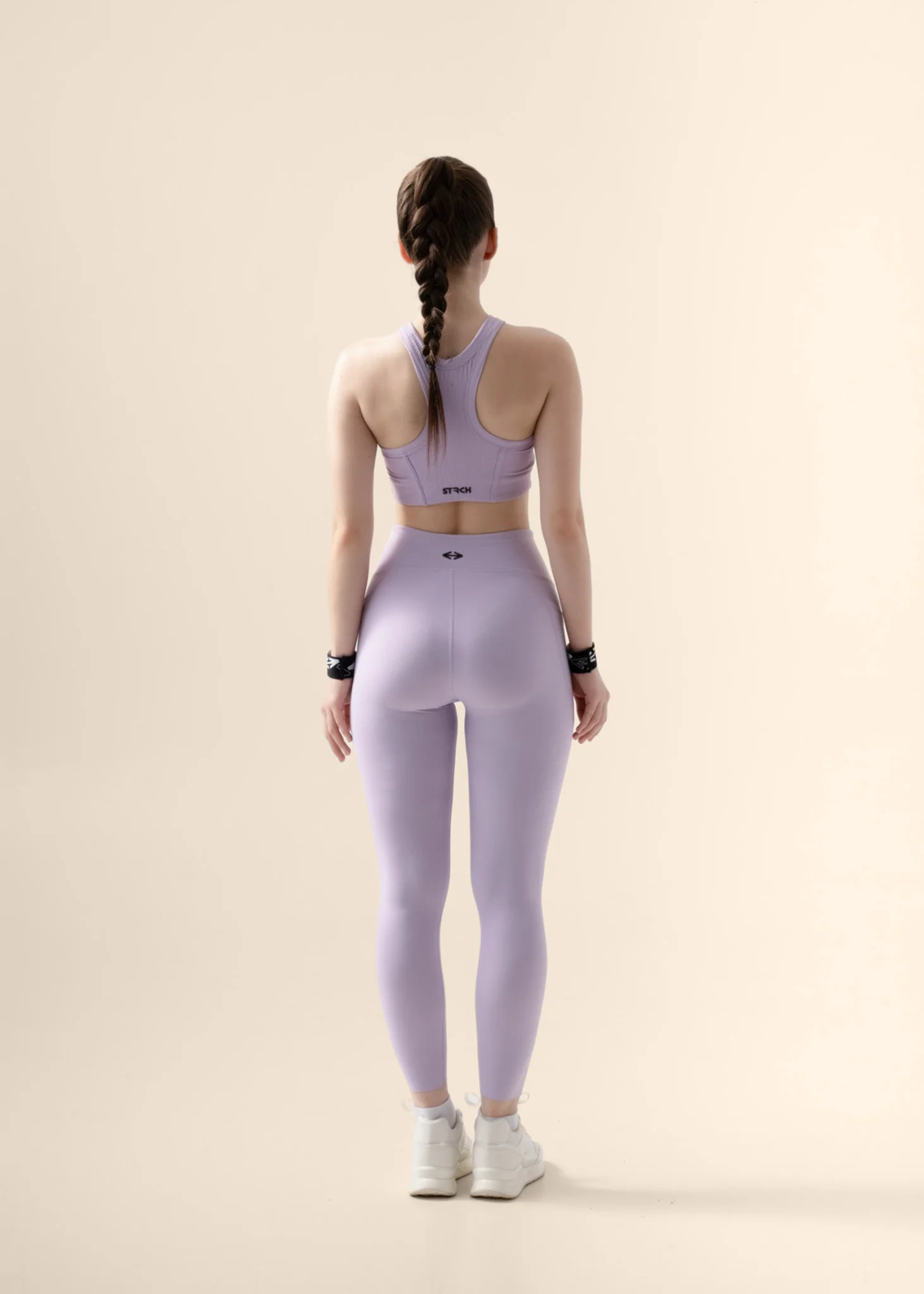 Ribbed T-back sports bra - Orchid Bloom - Image 6