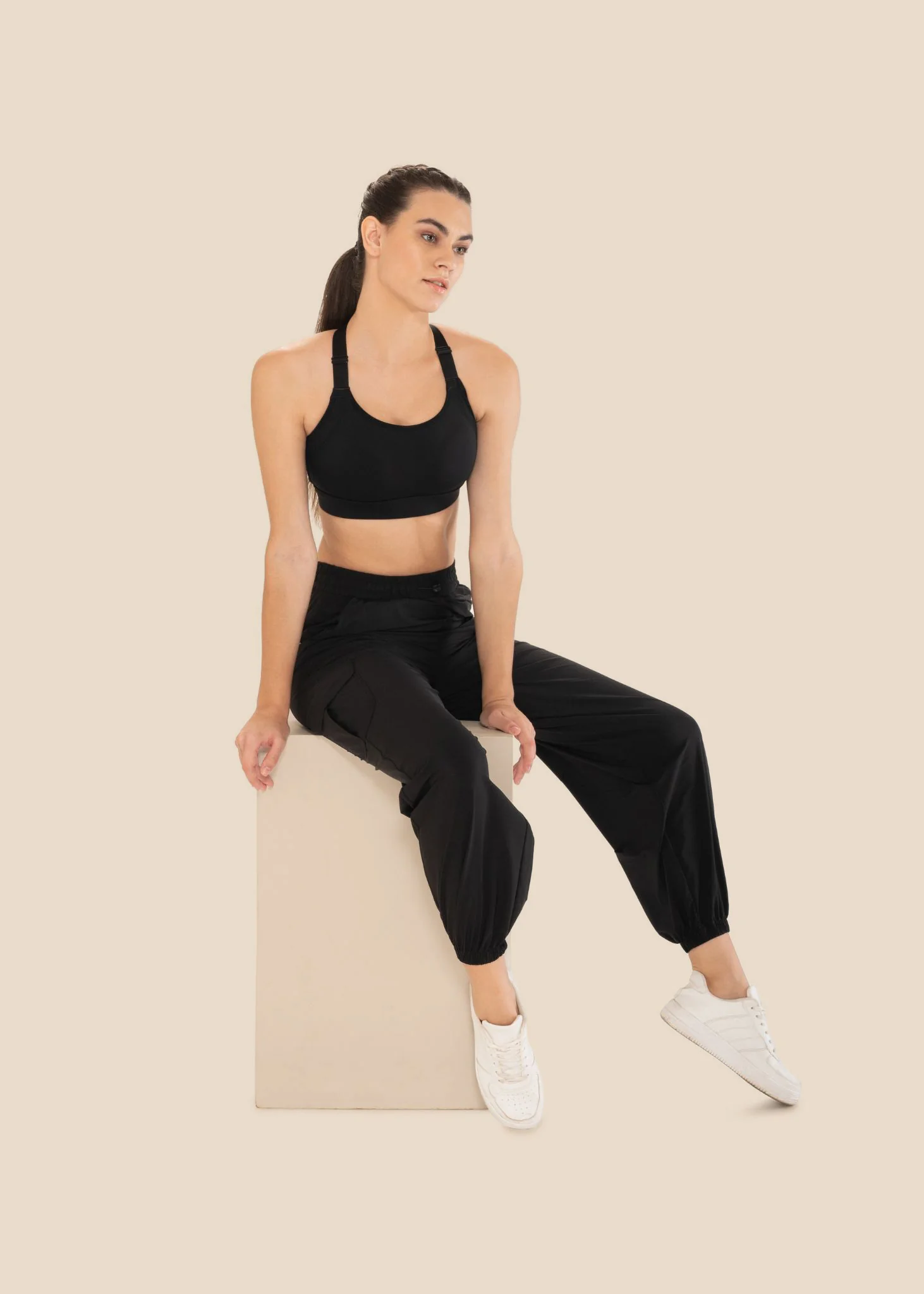 Stride Flex Baggy Joggers - Black - Image 2