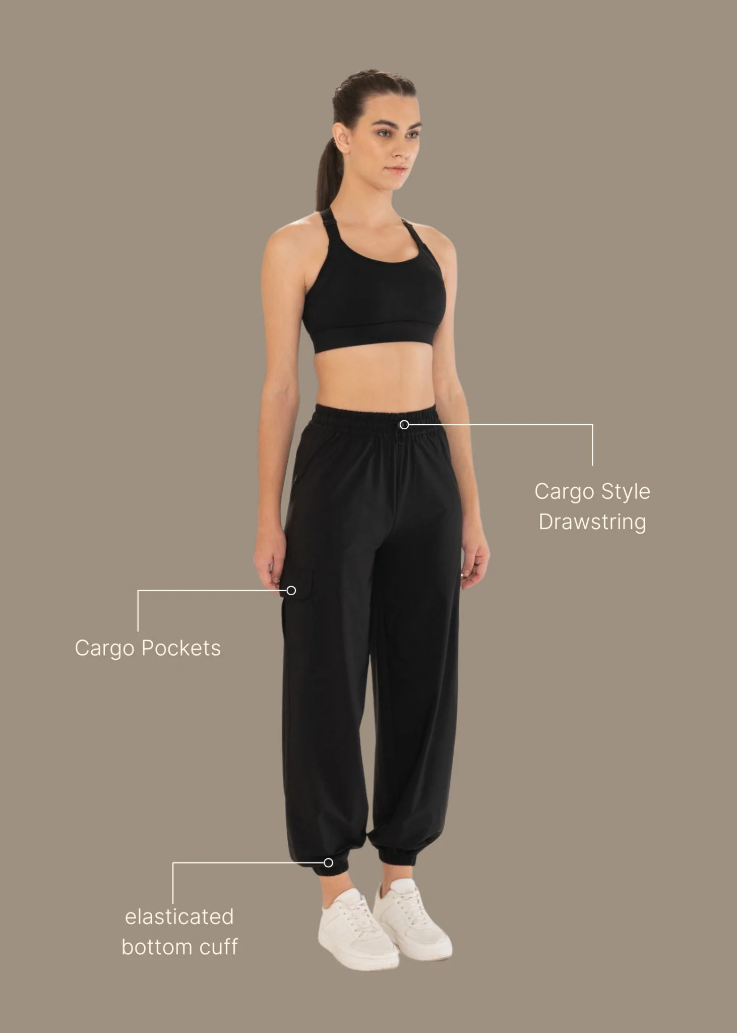 Stride Flex Baggy Joggers - Black - Image 3