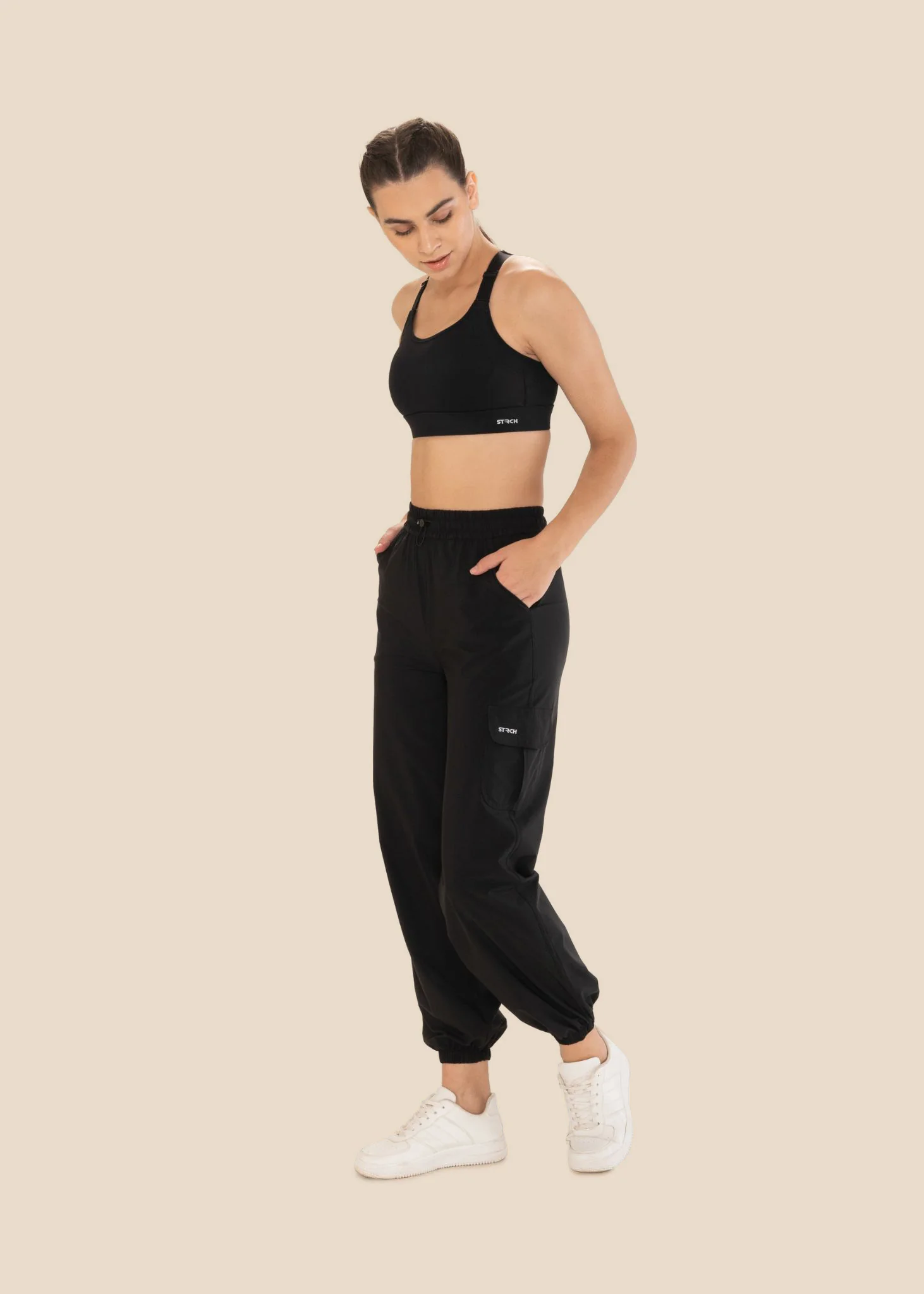 Stride Flex Baggy Joggers - Black - Image 5