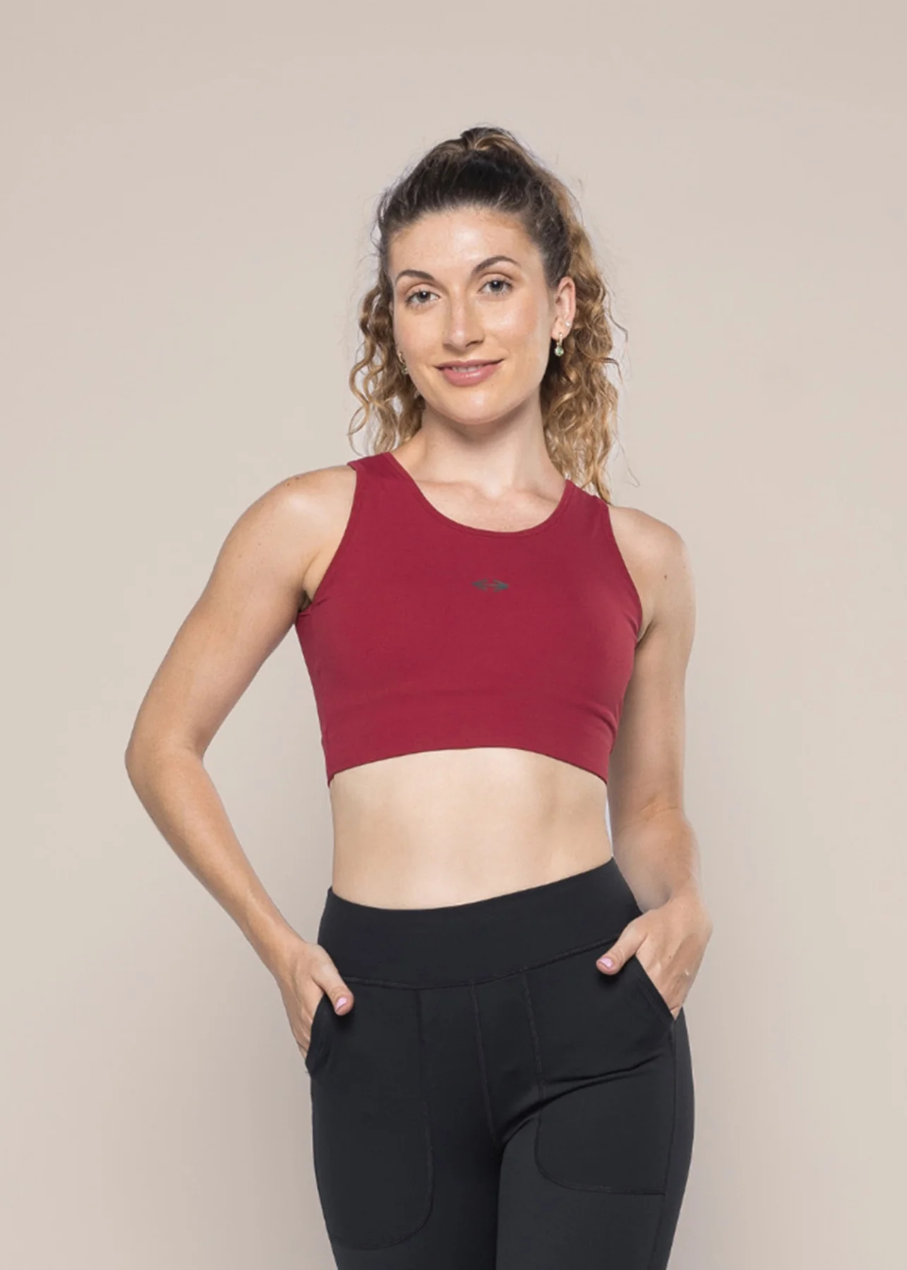 Women Stylish Open Back Bra Maroon - Image 4