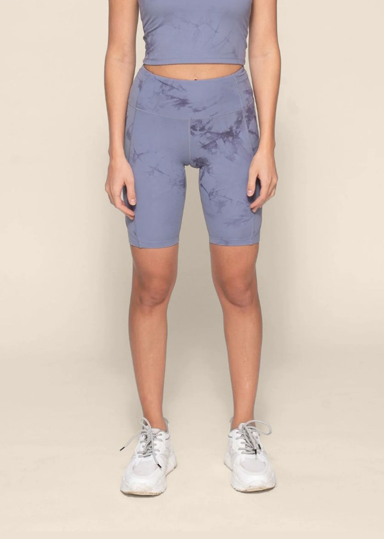 Women's 7 Pocket Tie Dye Tights - Ice Blue