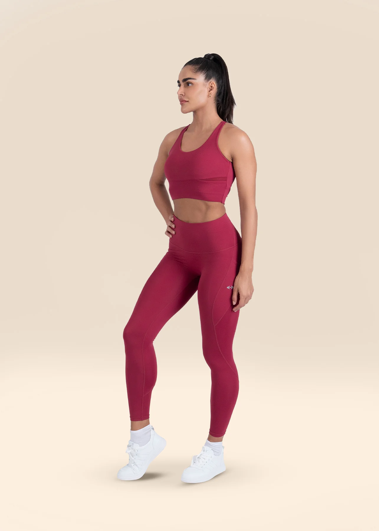 StrchFlex Training Leggings - Maroon - Image 5
