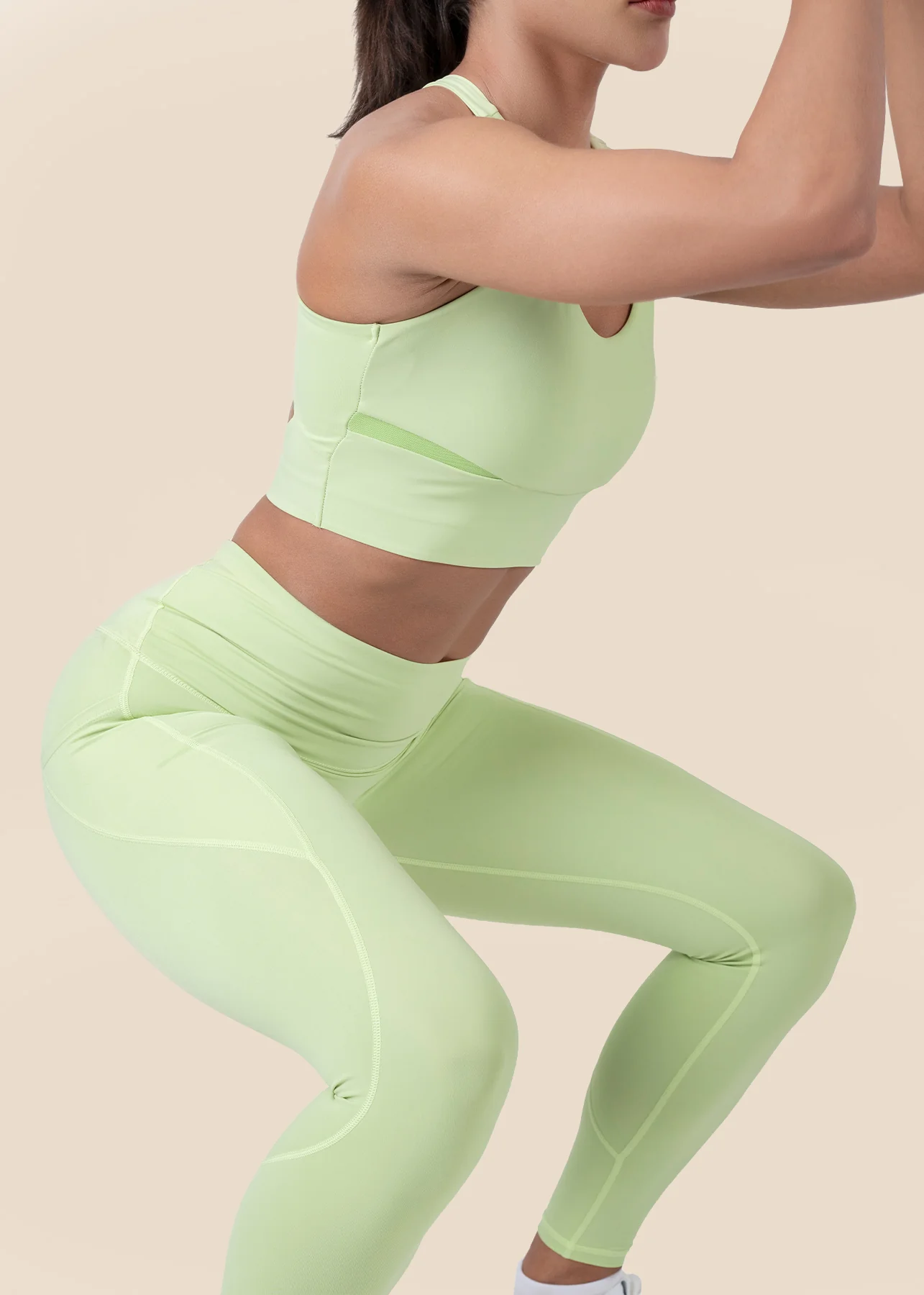 StrchFlex Training Leggings - Mint Green - Image 4