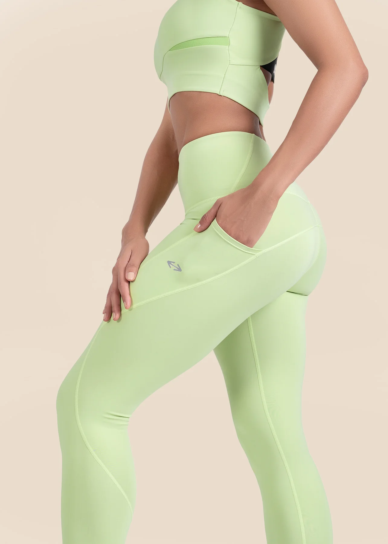 StrchFlex Training Leggings - Mint Green - Image 5