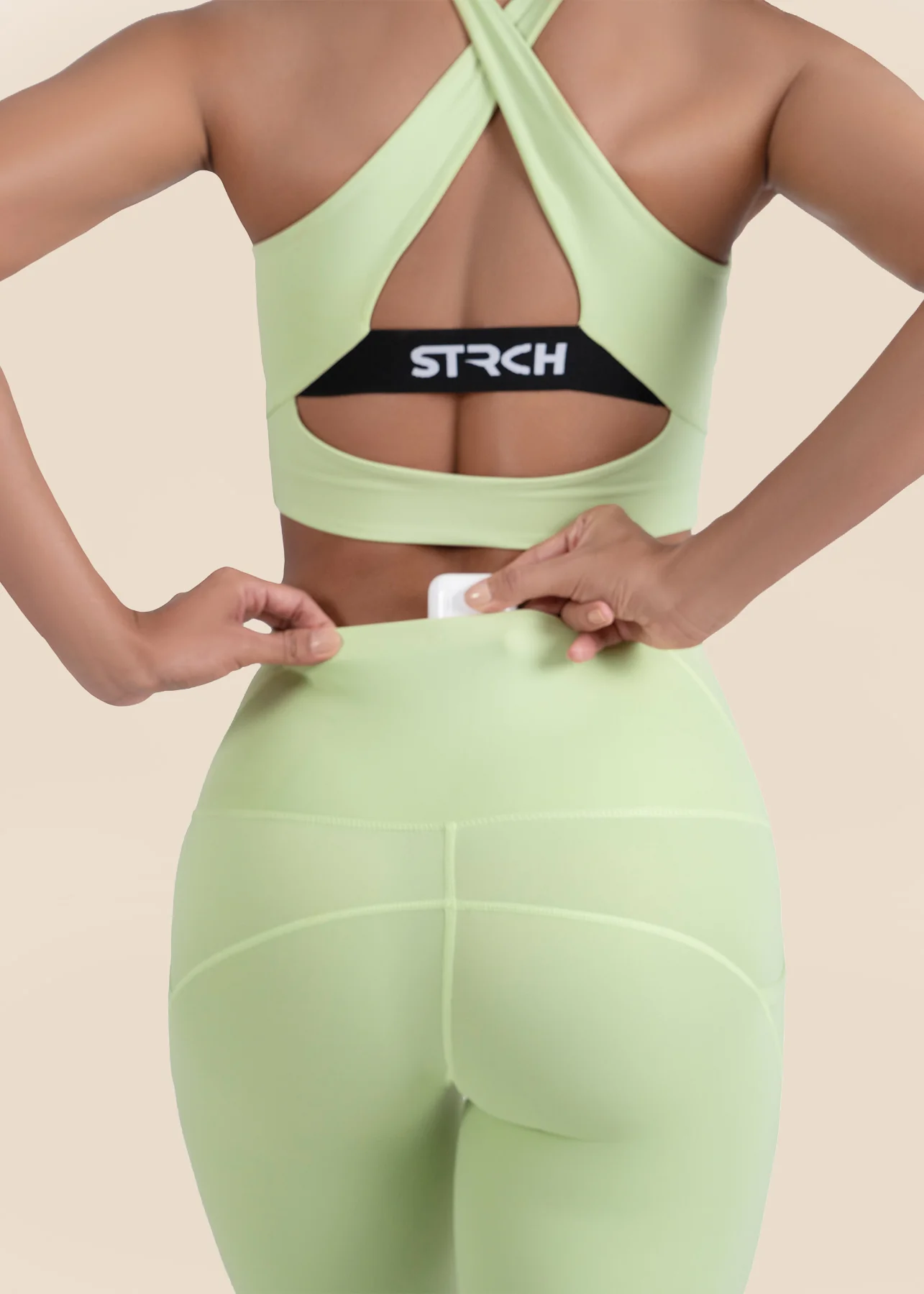 StrchFlex Training Leggings - Mint Green - Image 6