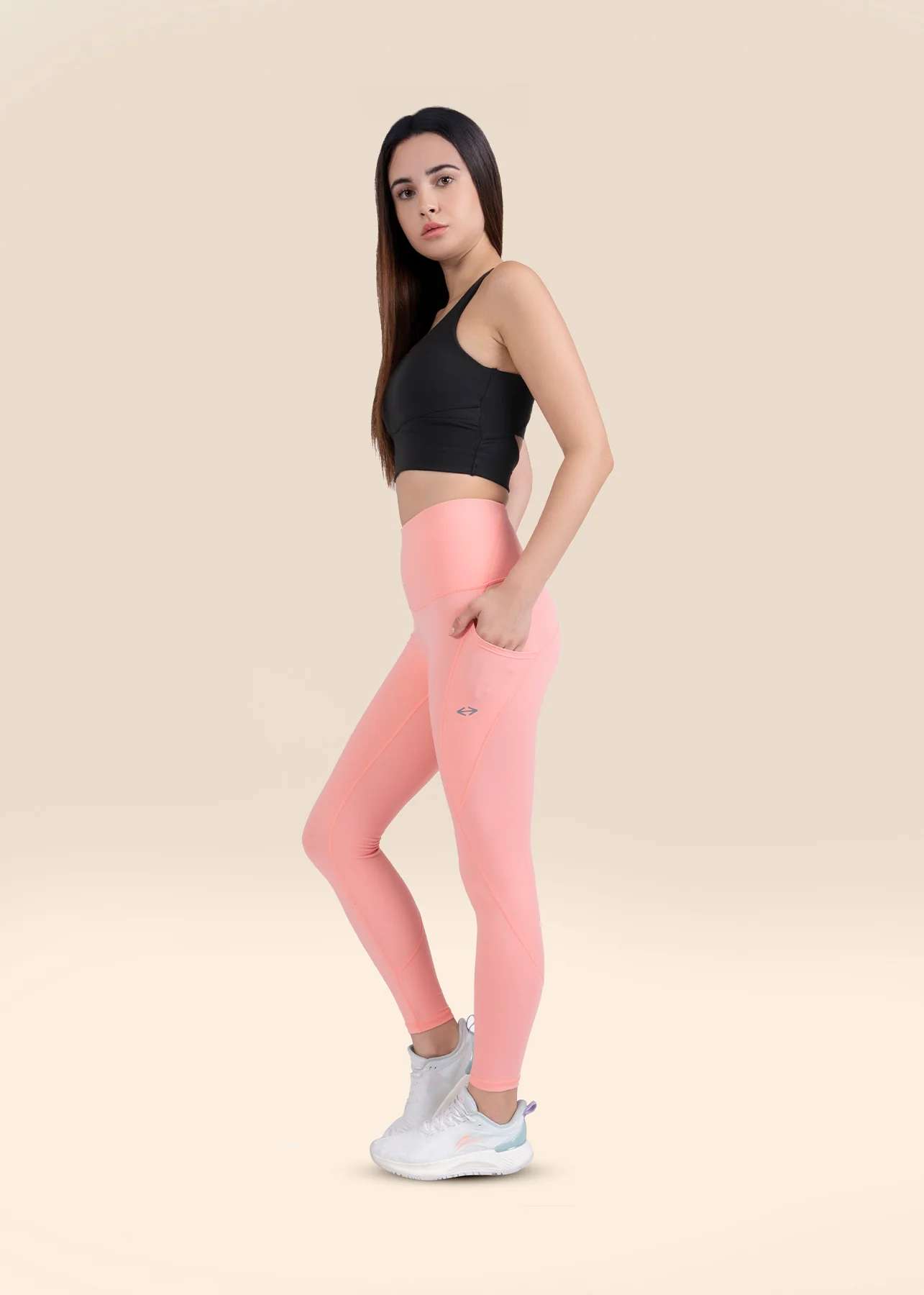 StrchFlex Training Leggings - Peach - Image 4