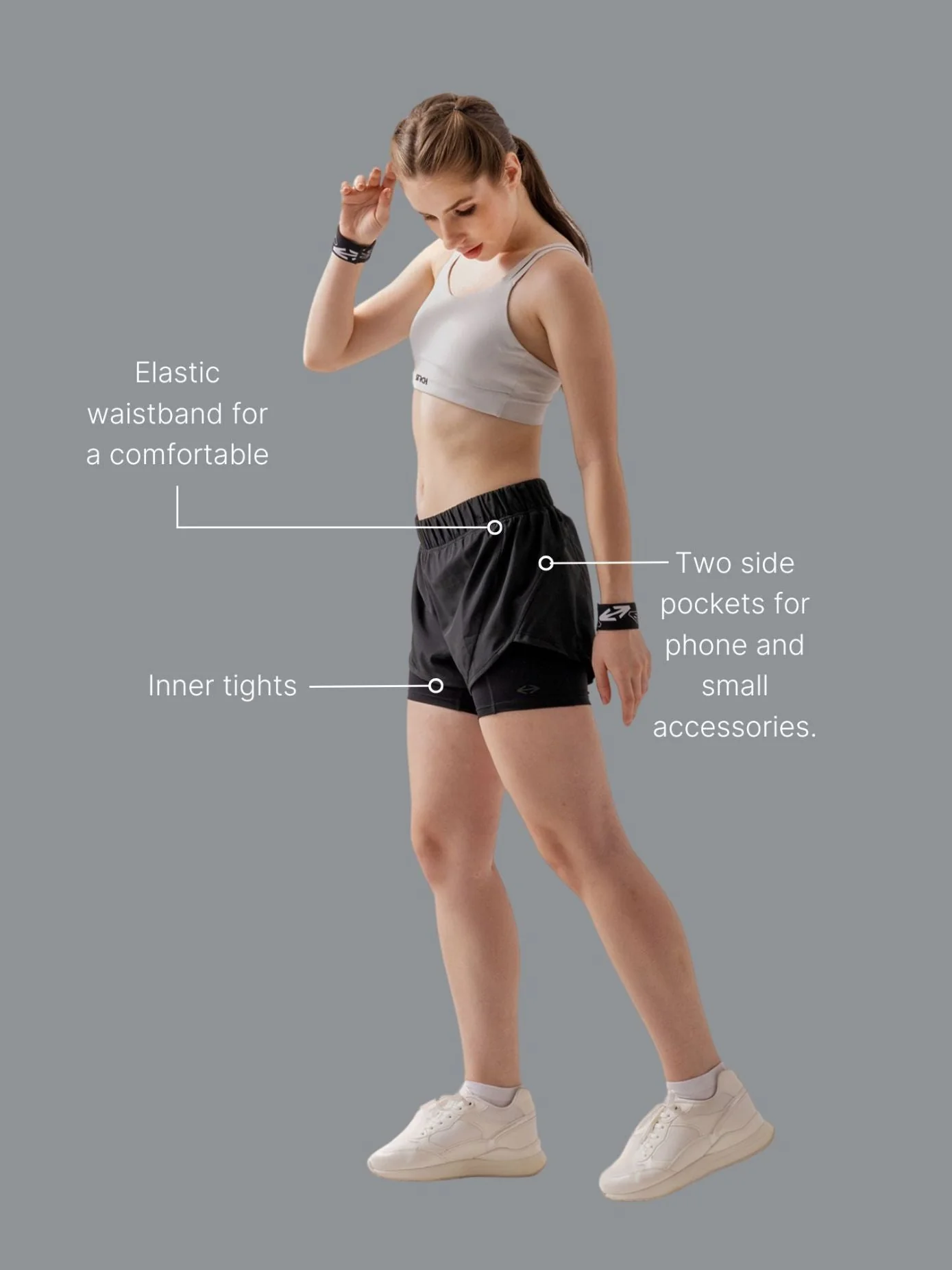 StrchFlex Running shorts - Black - Image 3