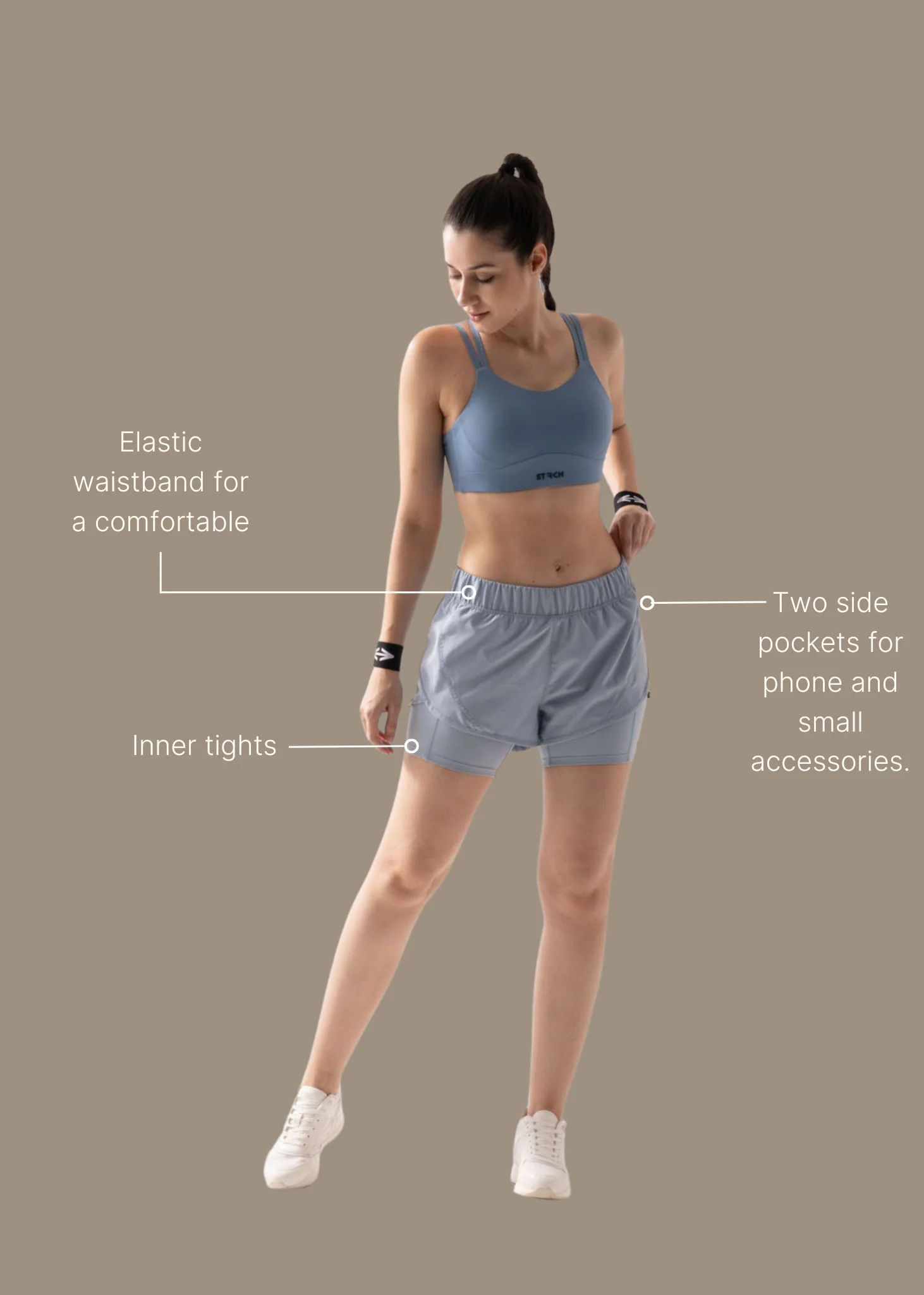 StrchFlex Running shorts - Sky Blue - Image 3