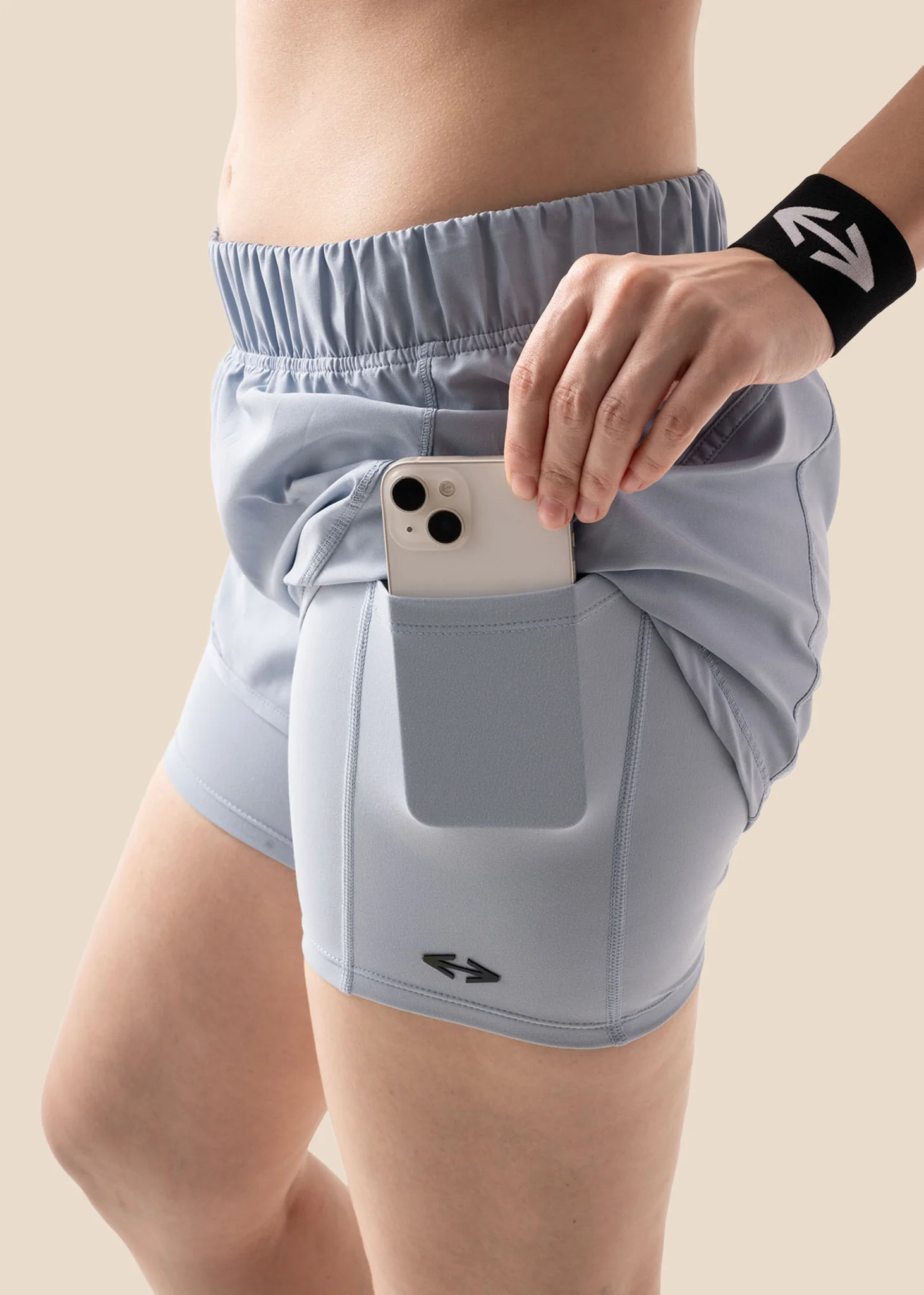StrchFlex Running shorts - Sky Blue - Image 5