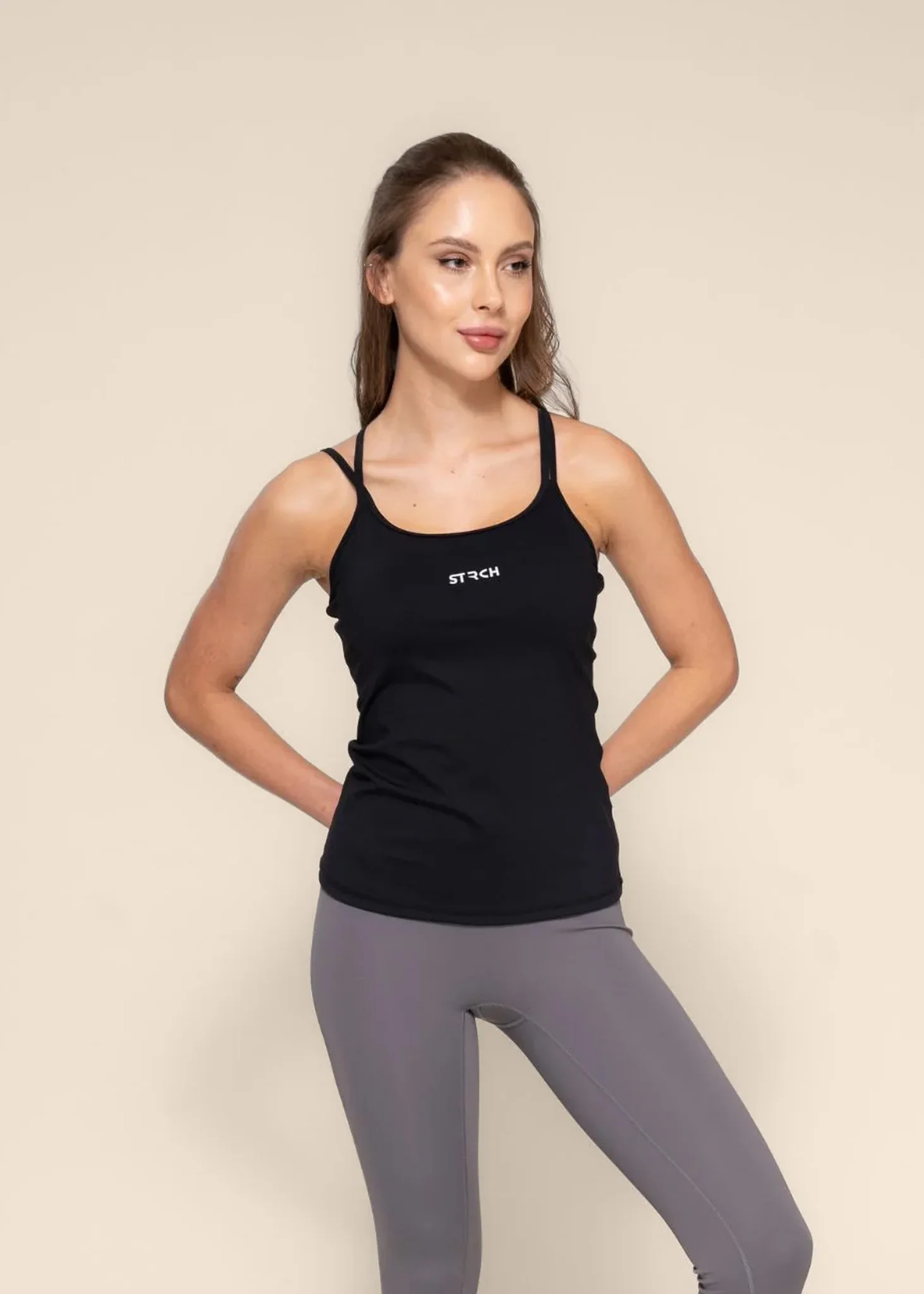 StrchFlex padded Tank top - Black