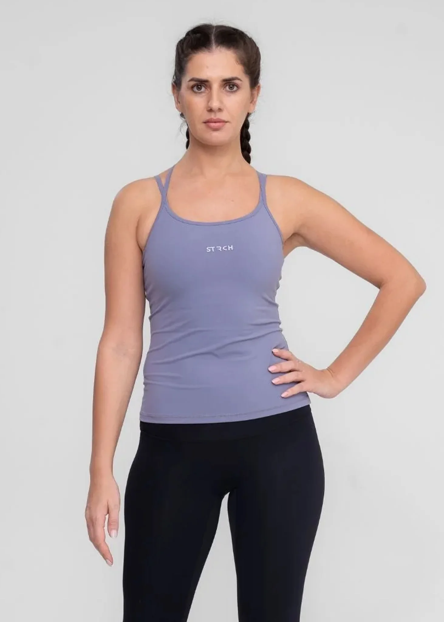StrchFlex padded Tank top - Dusty Blue