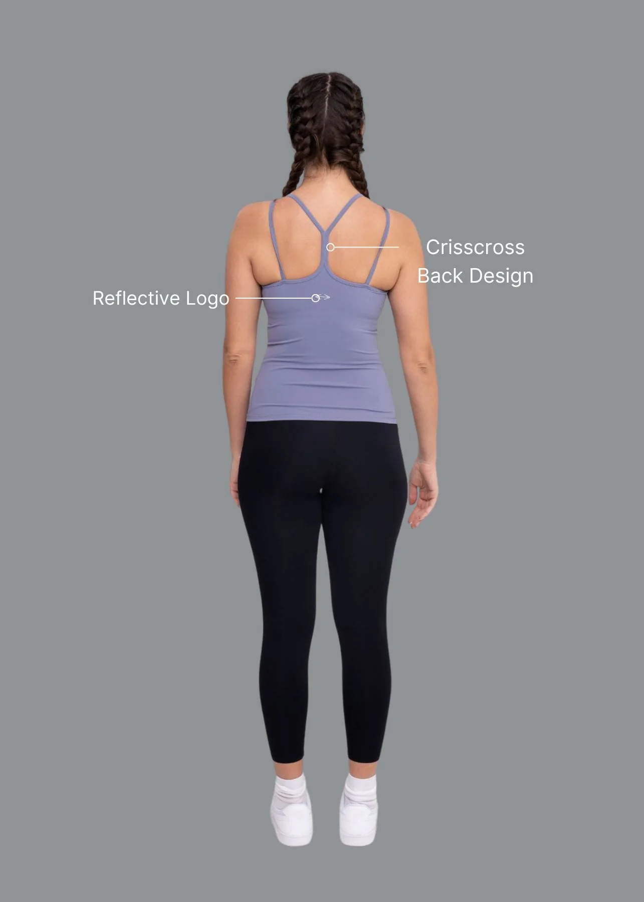 StrchFlex padded Tank top - Dusty Blue - Image 3