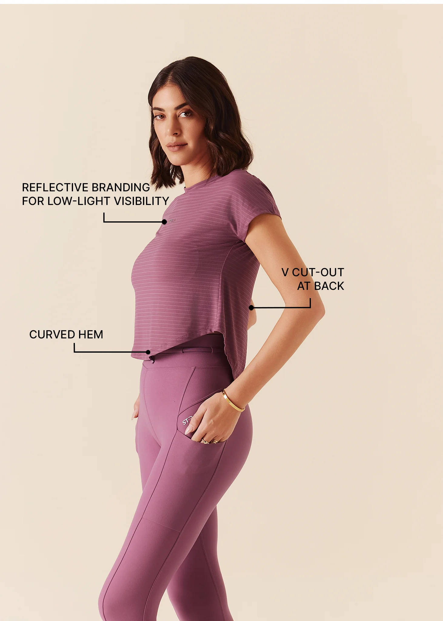 Women V-Back Tie Top - Grape Nector - Image 3