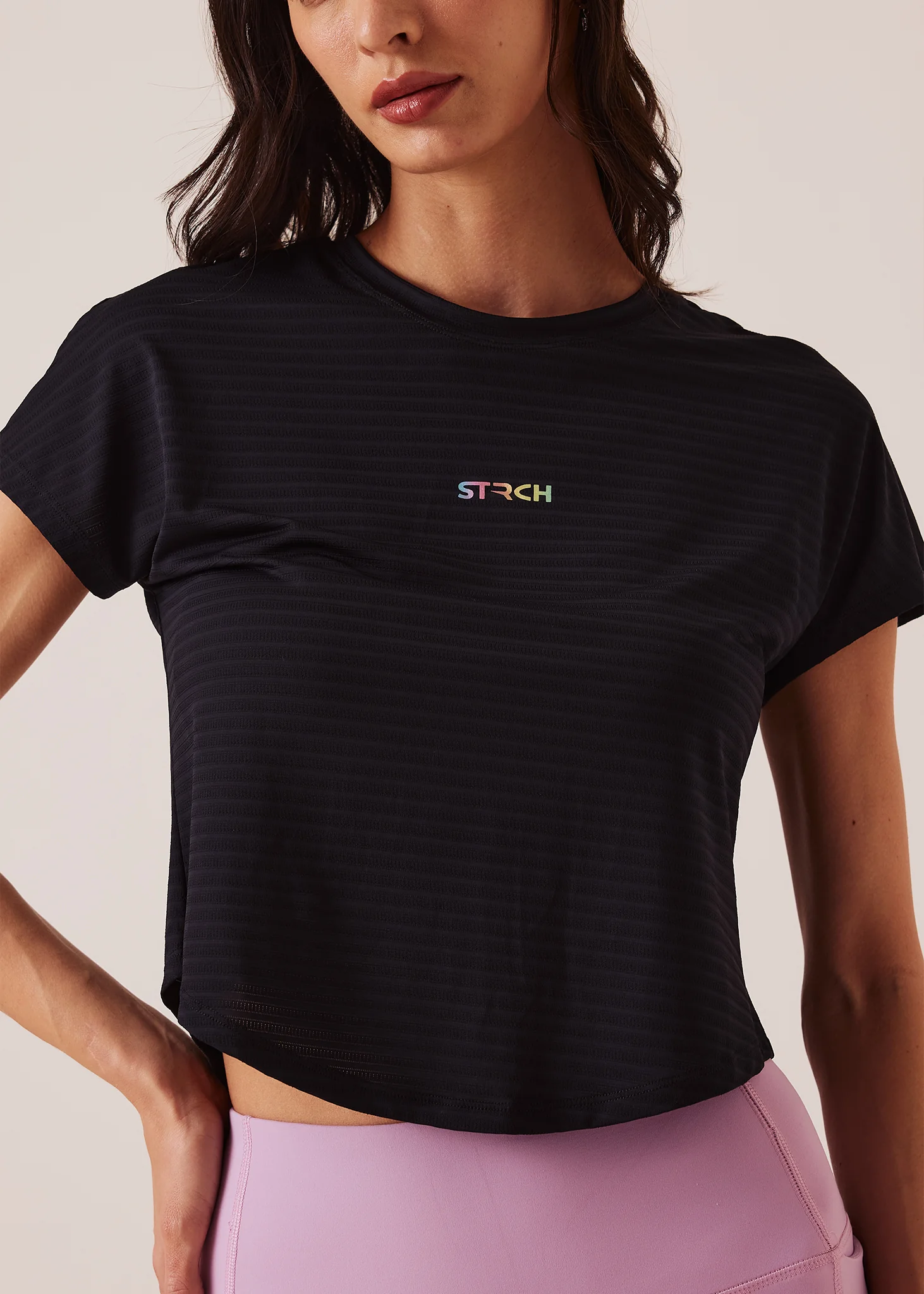 Women V-Back Tie Top - Jet Black - Image 6