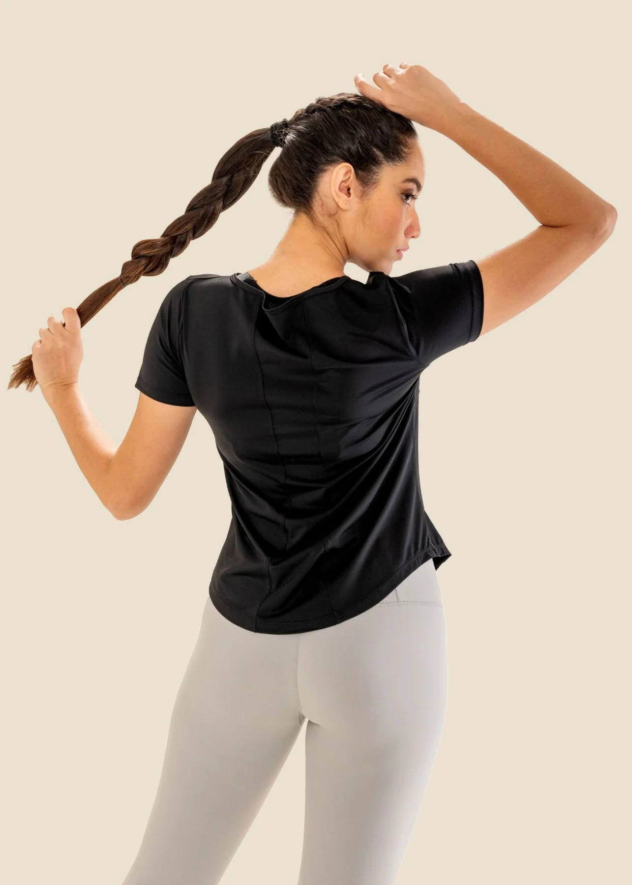 V Neck Active Tee - Black - Image 6