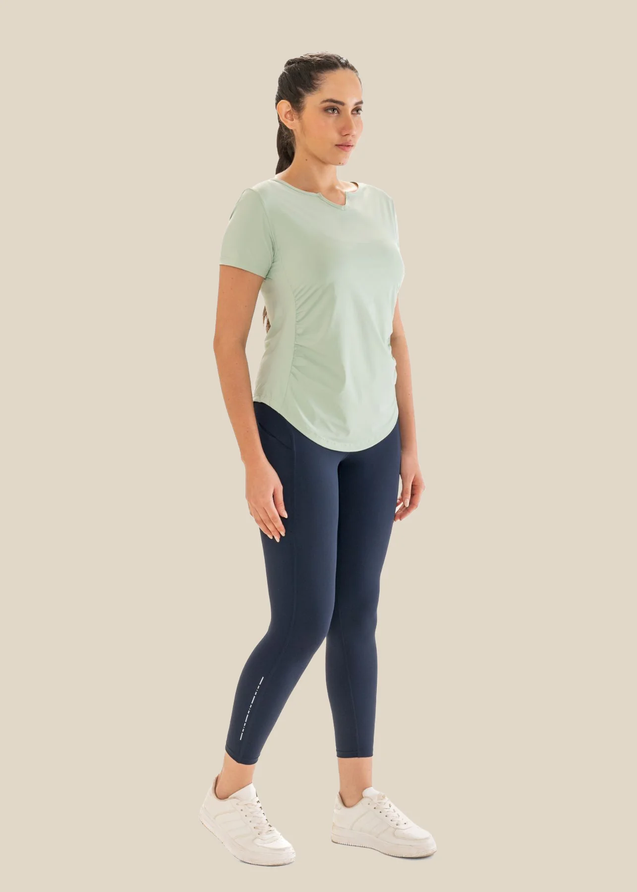 V Neck Active Tee - Lichen - Image 4